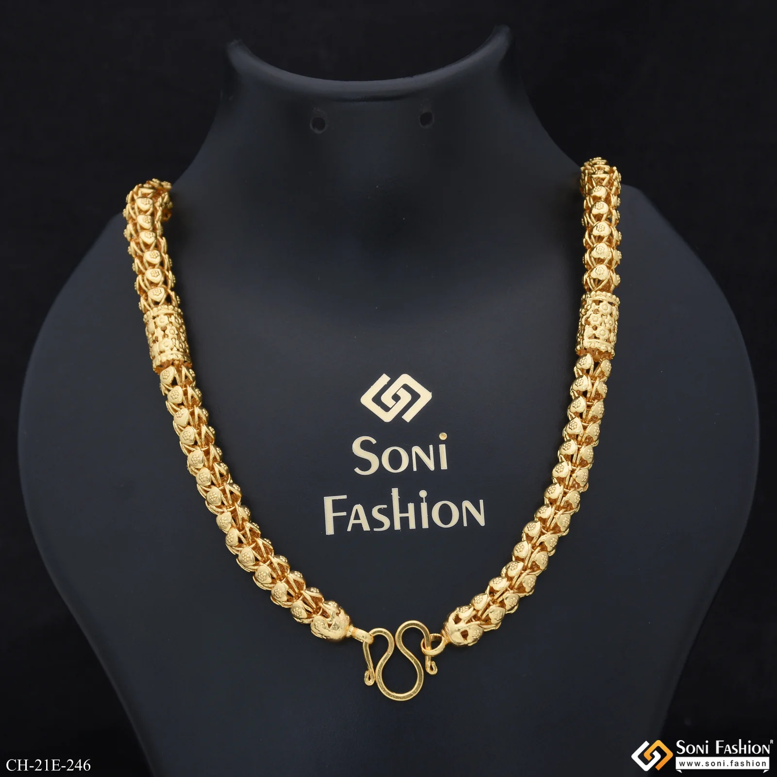 Latest Design Gold Plated Rajwadi Chain for Men - Style E246 - Image 6