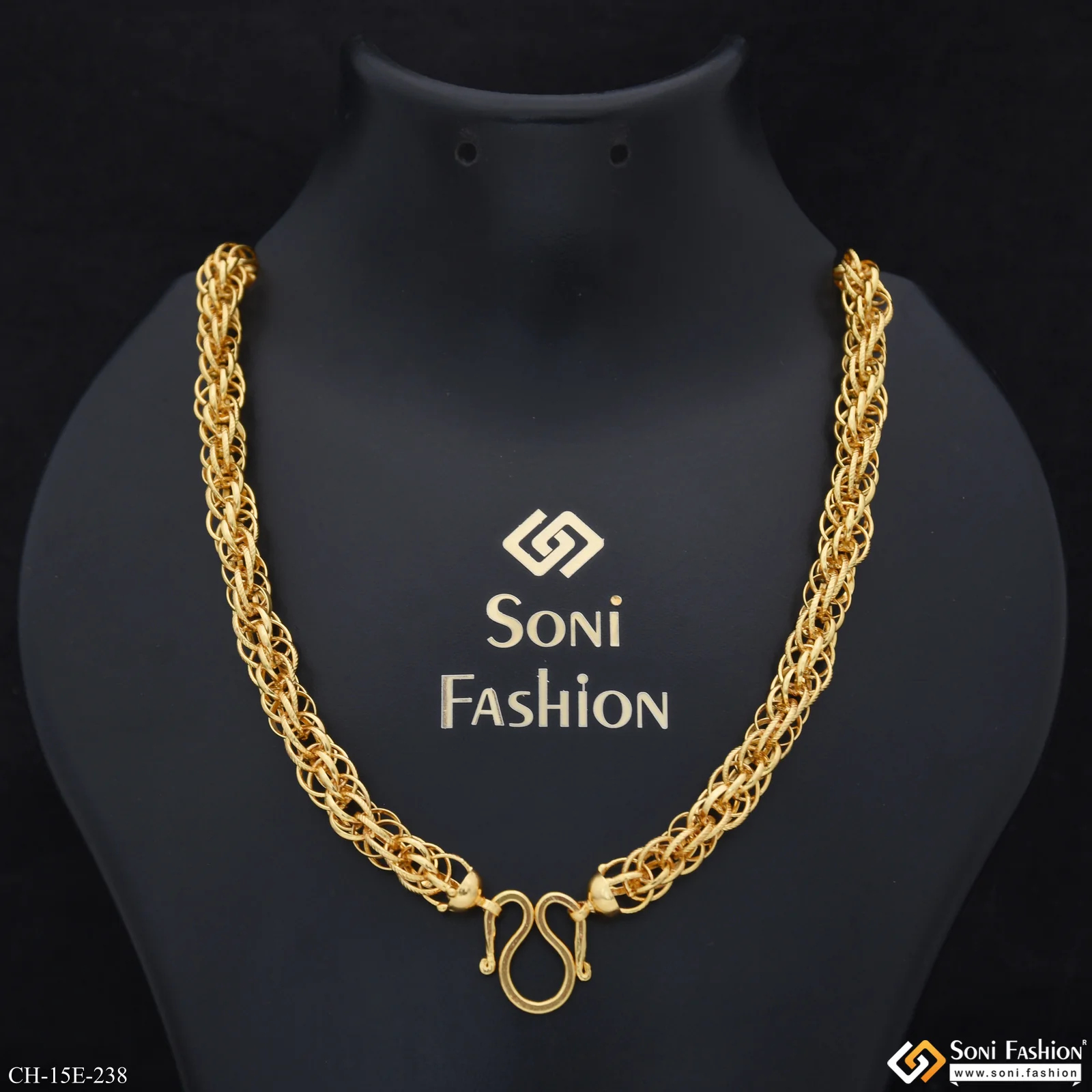 Latest Design Gold Plated Rassa Chain for Men - Style E238 - Image 2
