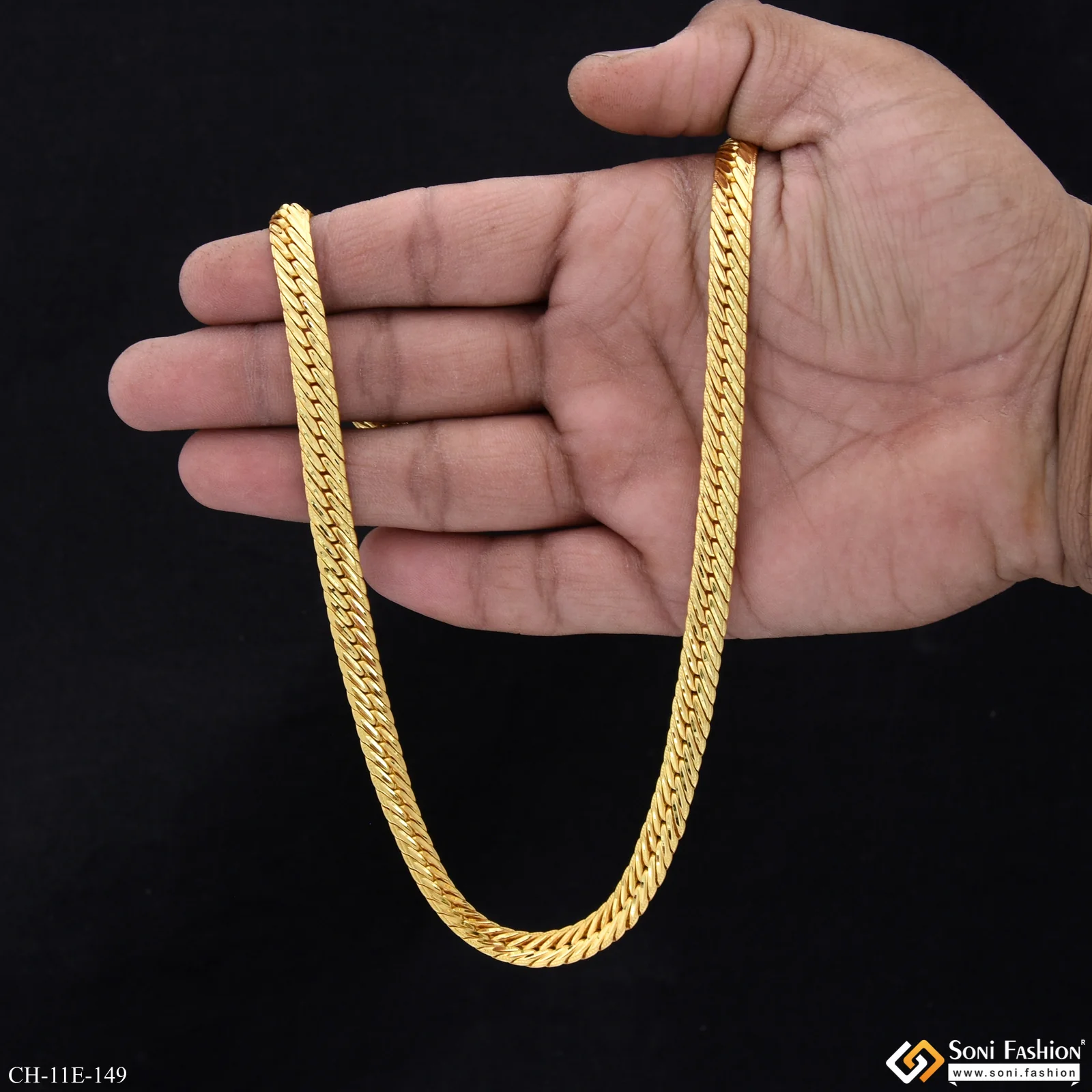 Latest Design Gold Plated Snake Chain for Men - Style E149 - Image 5