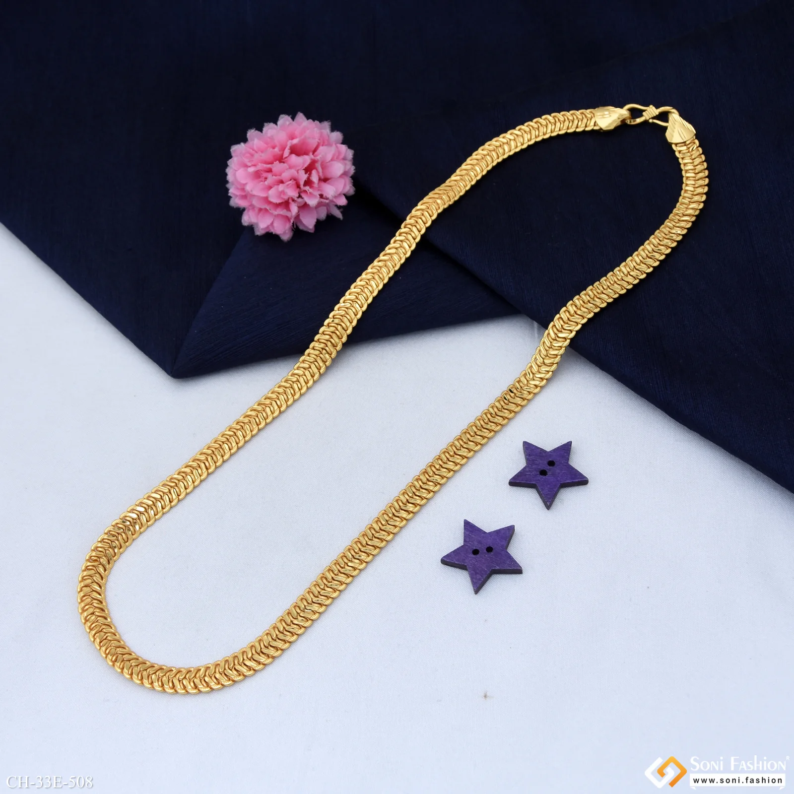 Latest Design Gold Plated Snake Chain for Men - Style E508 - Image 5