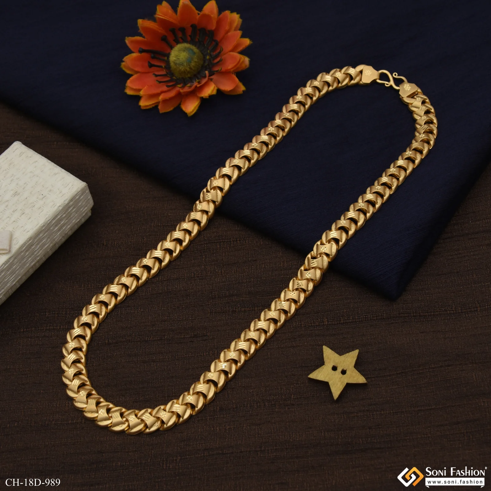 Latest Design High-Quality Gold Plated Pokal Chain for Men - Style D989 - Image 6