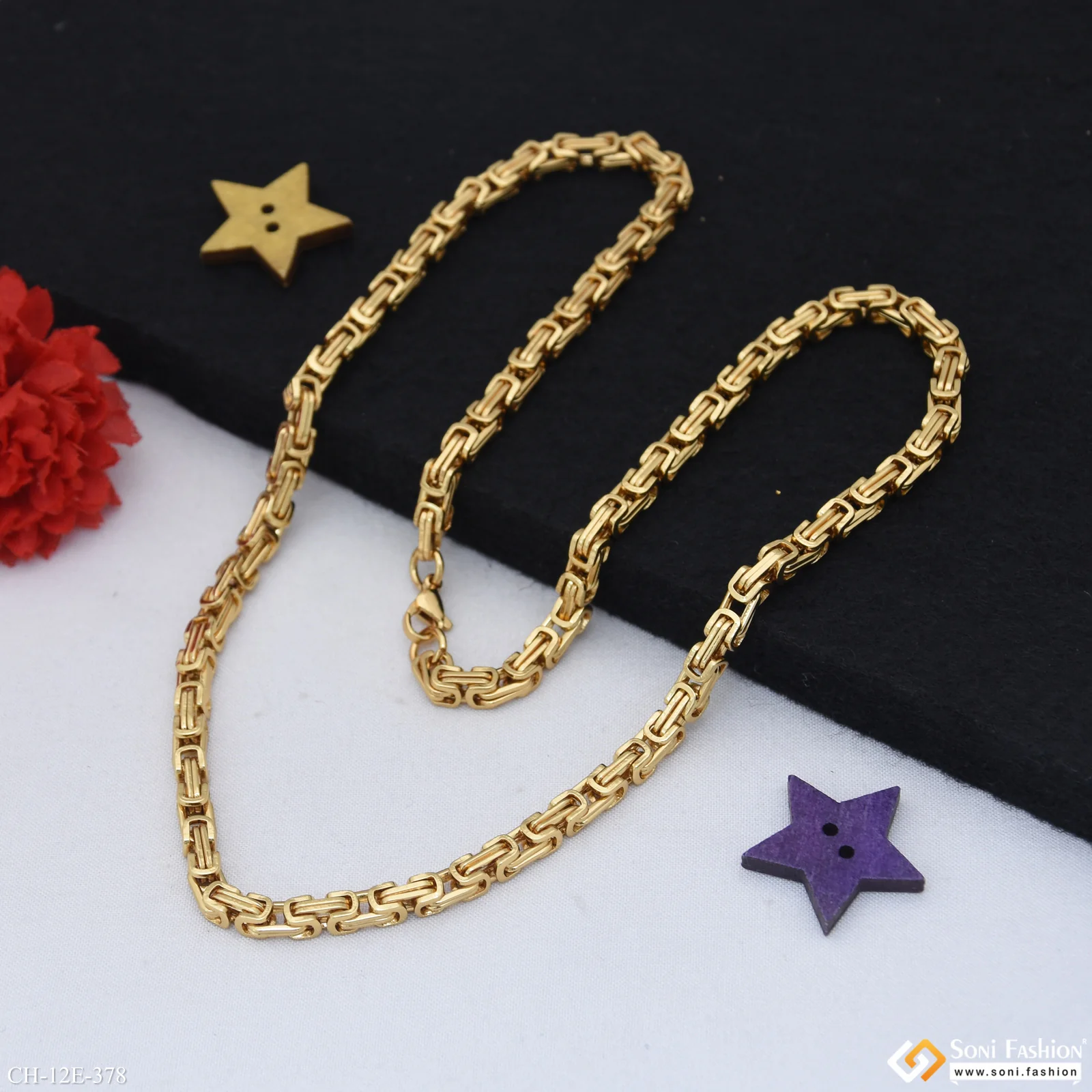 Latest Design High-Quality Stainless Steel Chain for Men - Style E378 - Image 6
