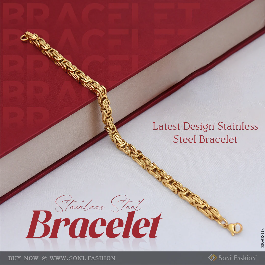 Latest Design Stainless Steel Bracelet for Men - Style E114