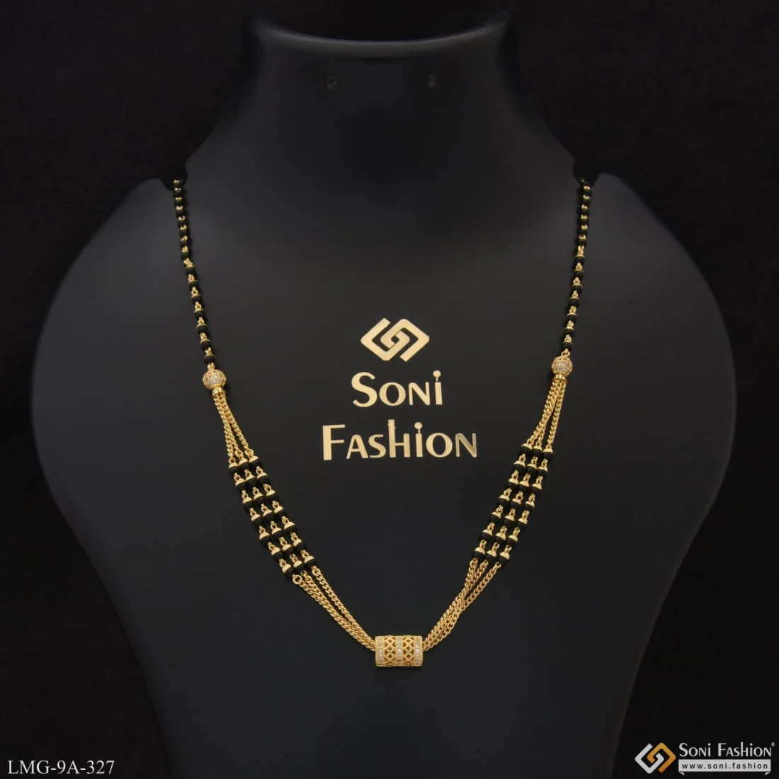 Latest Design with Diamond New Style Gold Plated Mangalsutra for Women - Style A327 - Image 2