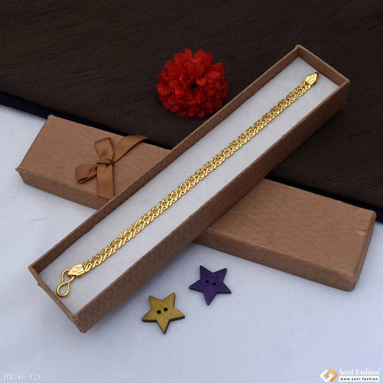Ring Into Ring Classic Design  Gold Plated Bracelet for Men - Style E325 - Image 5