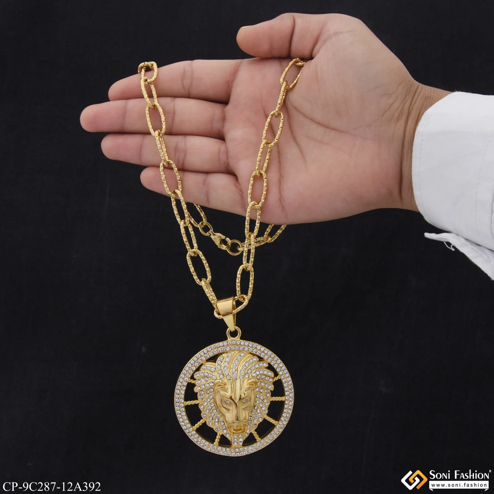 Lion Brilliant Design Premium-Grade Quality Chain with Pendant for Men (CP-C287-A392) - Image 5