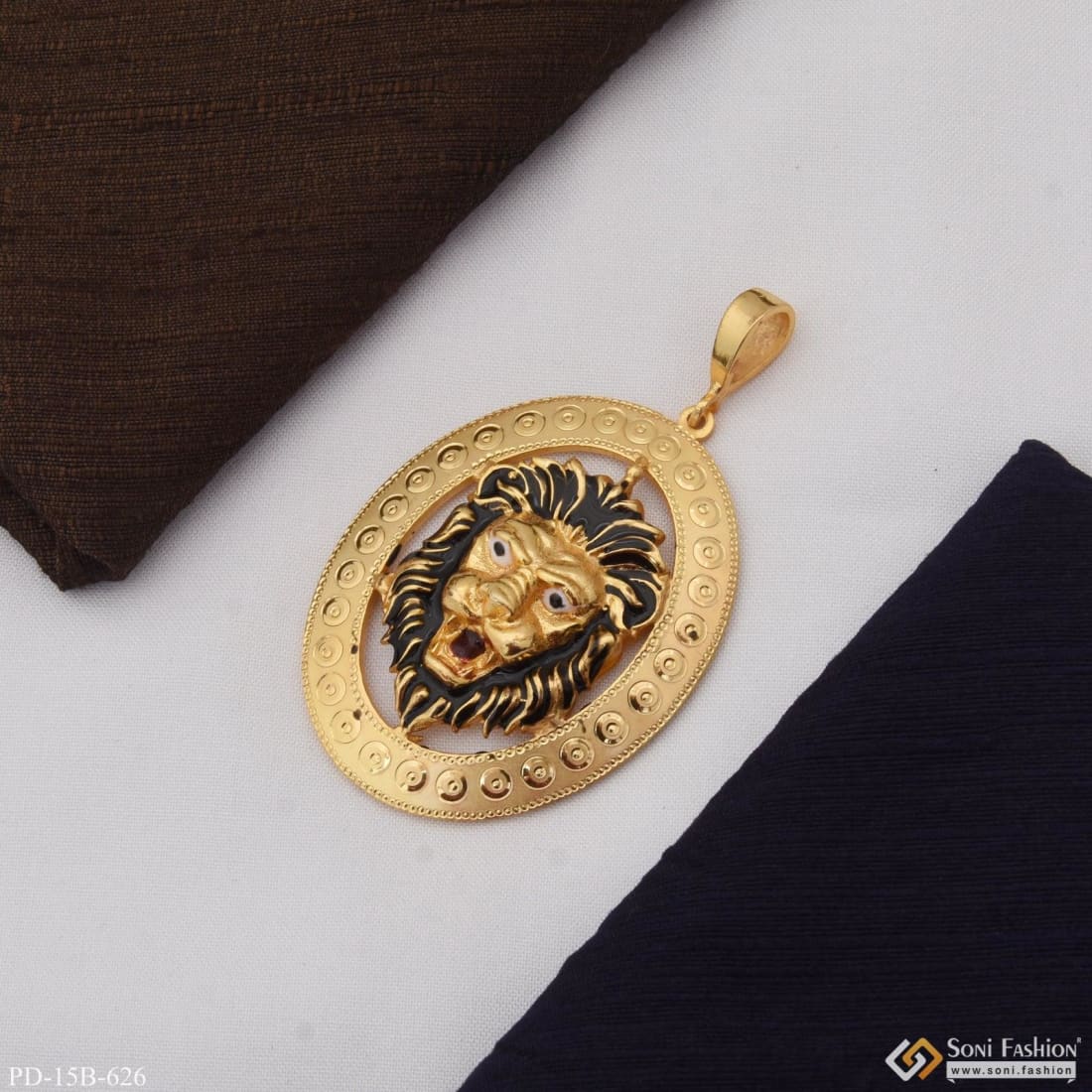 Lion High-quality Eye-catching Design Gold Plated Pendant For Men - Style B626 - Image 5