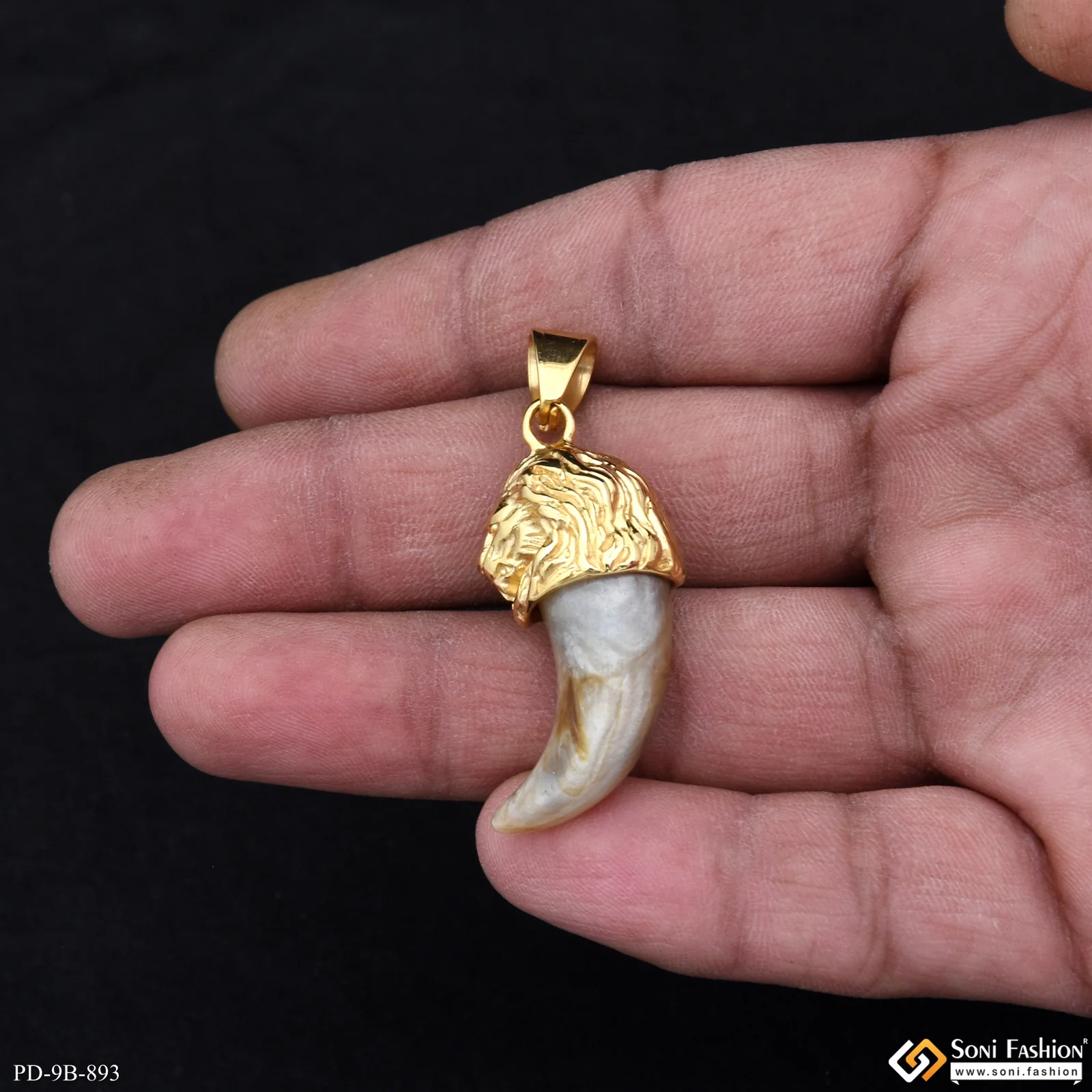 Lion Latest Design Gold Plated Pendant for Men - Style B893 - Image 2