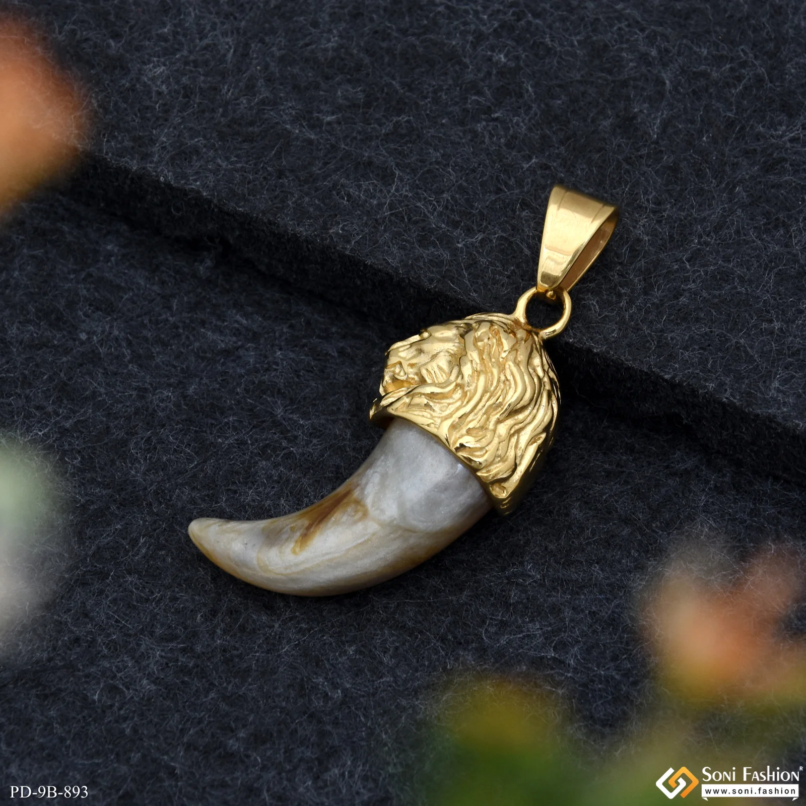 Lion Latest Design Gold Plated Pendant for Men - Style B893 - Image 3