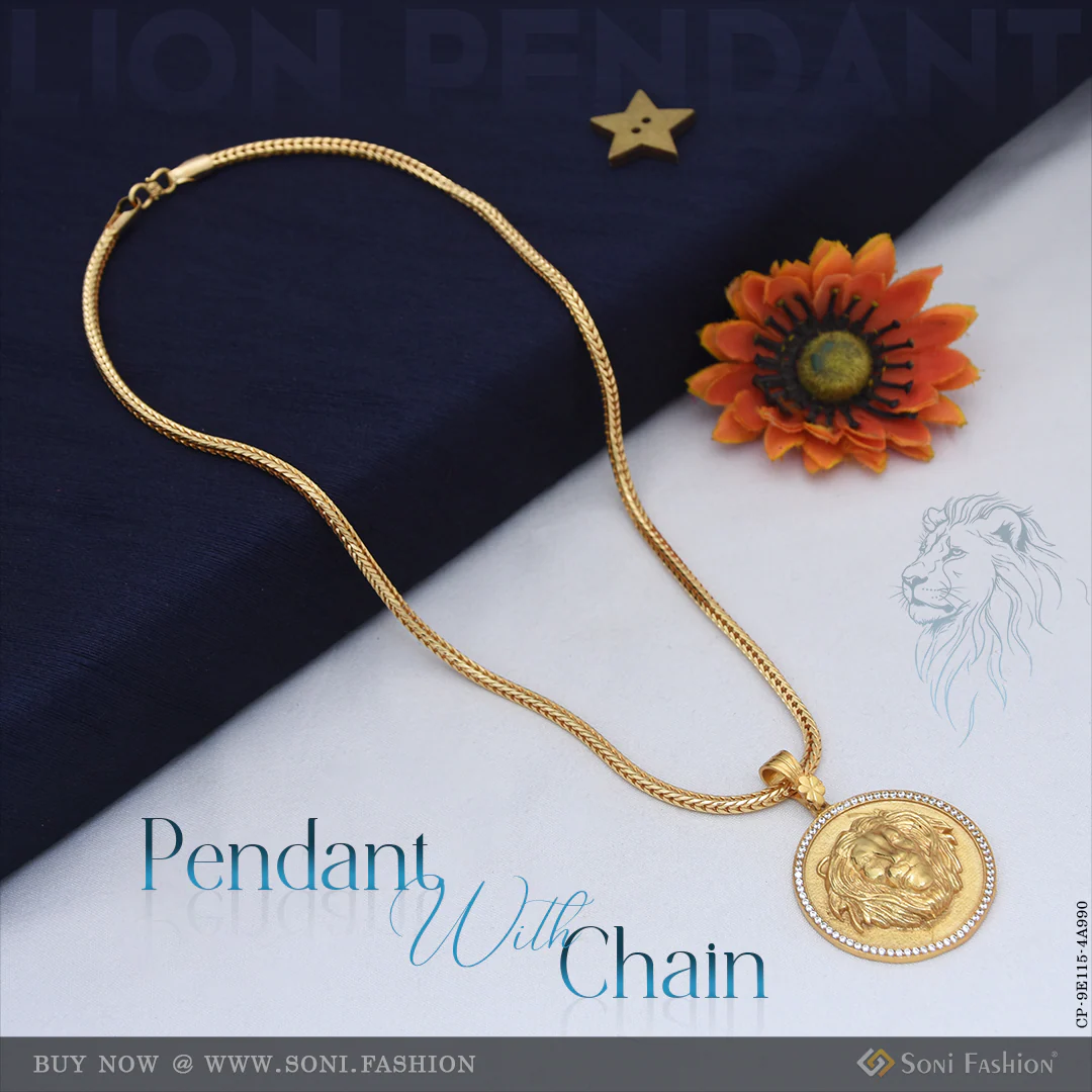 Lion Latest Design Pendant With Chain for Men (CP-E115-A990)