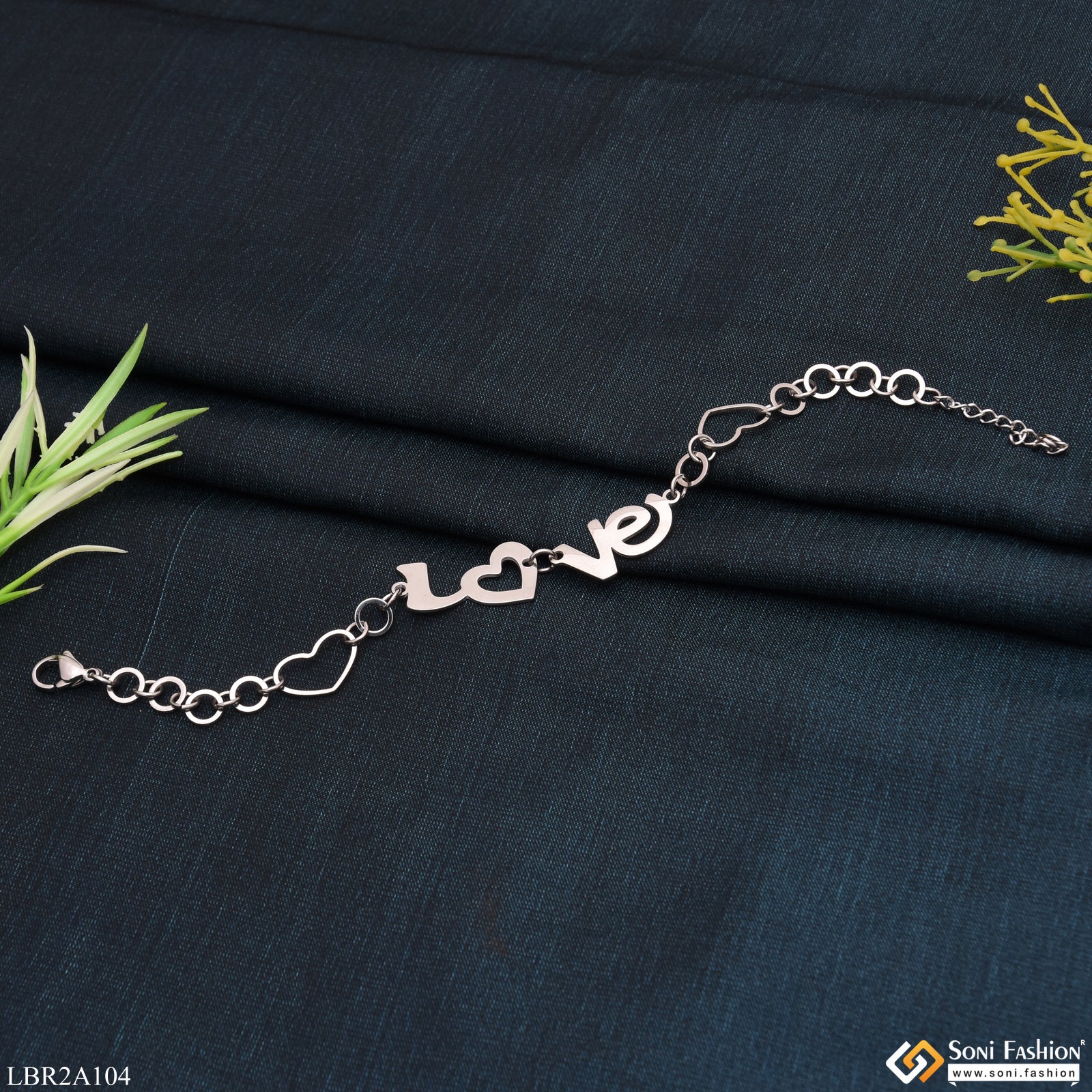 Love Brilliant Design Silver Color Bracelet For Women & Girls - Style Lbra104 - Image 2