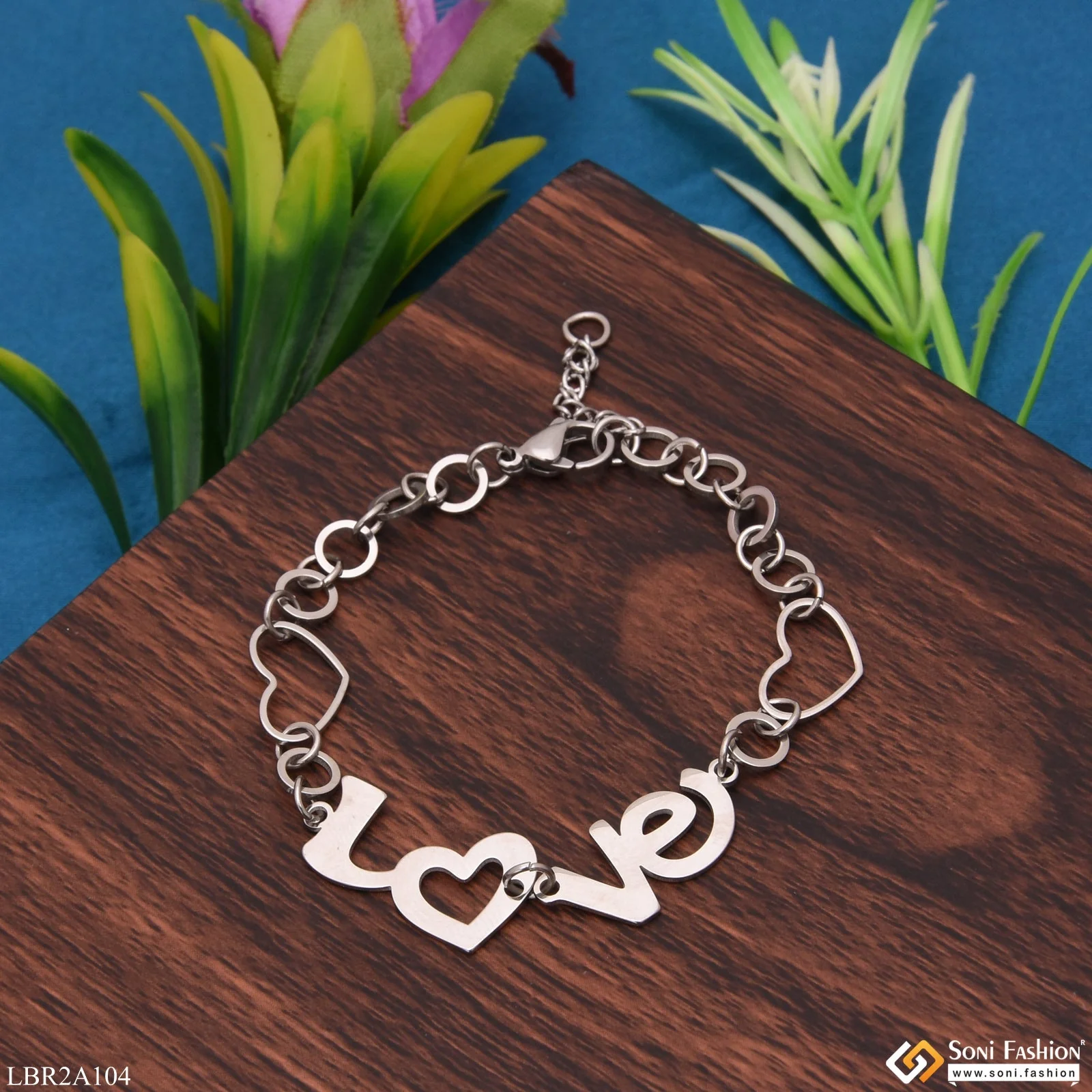 Love Brilliant Design Silver Color Bracelet For Women & Girls - Style Lbra104 - Image 4
