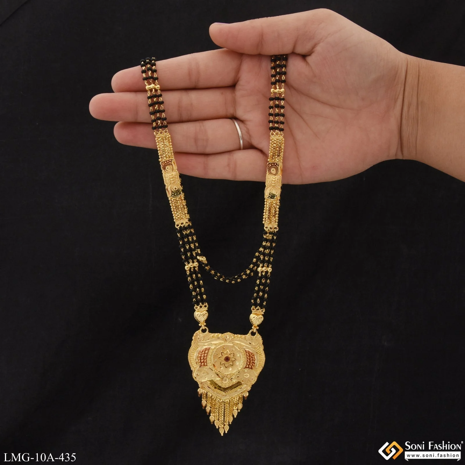 Lovely Design Fancy Design Gold Plated Mangalsutra for Women - Style A435 - Image 2
