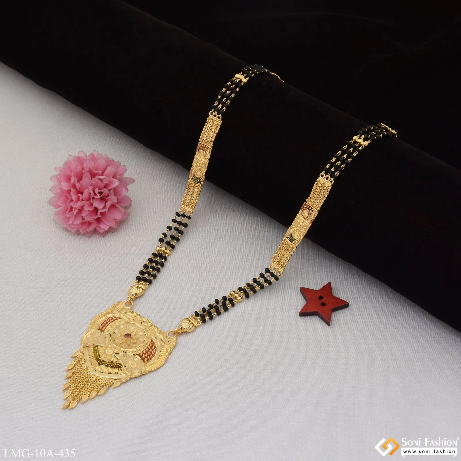 Lovely Design Fancy Design Gold Plated Mangalsutra for Women - Style A435 - Image 3