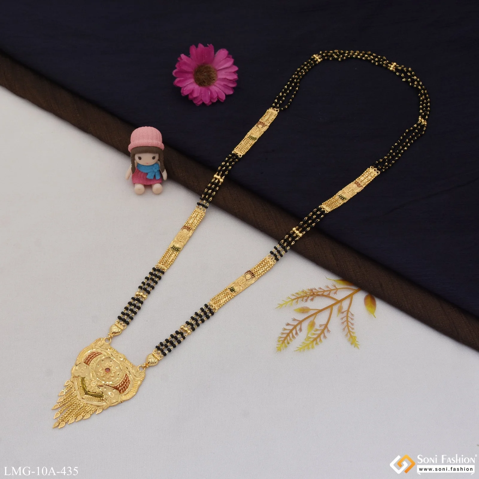Lovely Design Fancy Design Gold Plated Mangalsutra for Women - Style A435 - Image 5