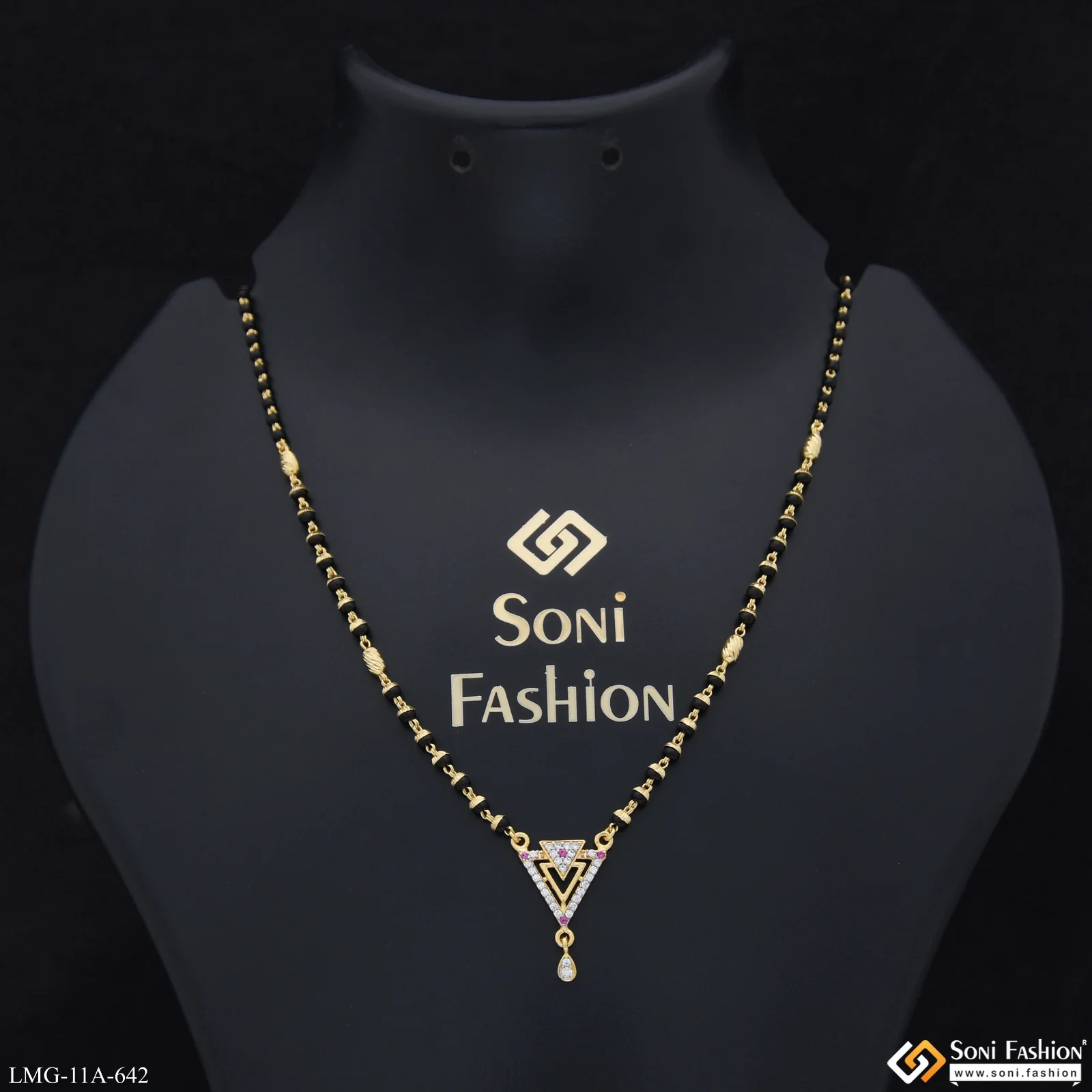 Lovely Design Gold Plated Mangalsutra for Women - Style A642