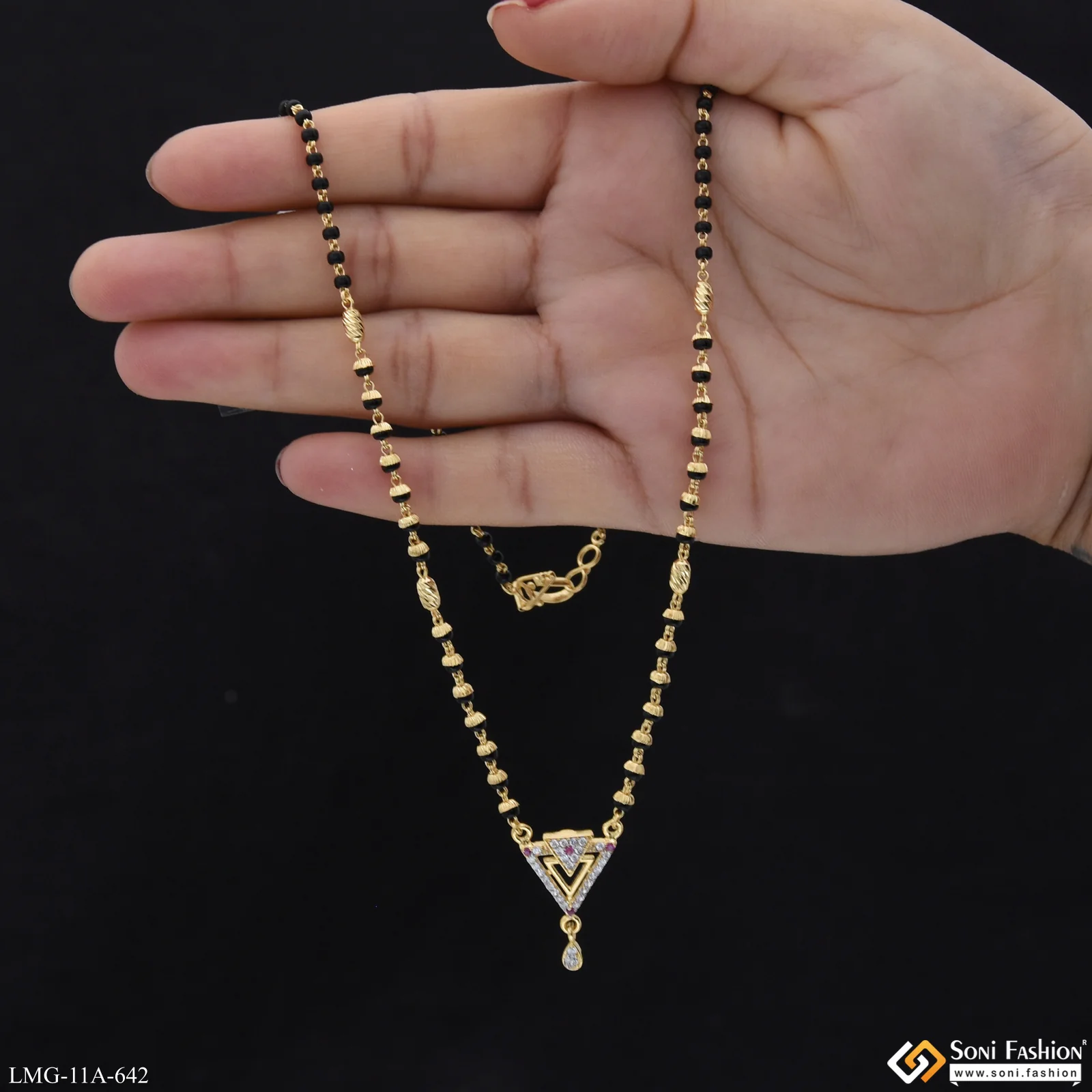 Lovely Design Gold Plated Mangalsutra for Women - Style A642 - Image 2