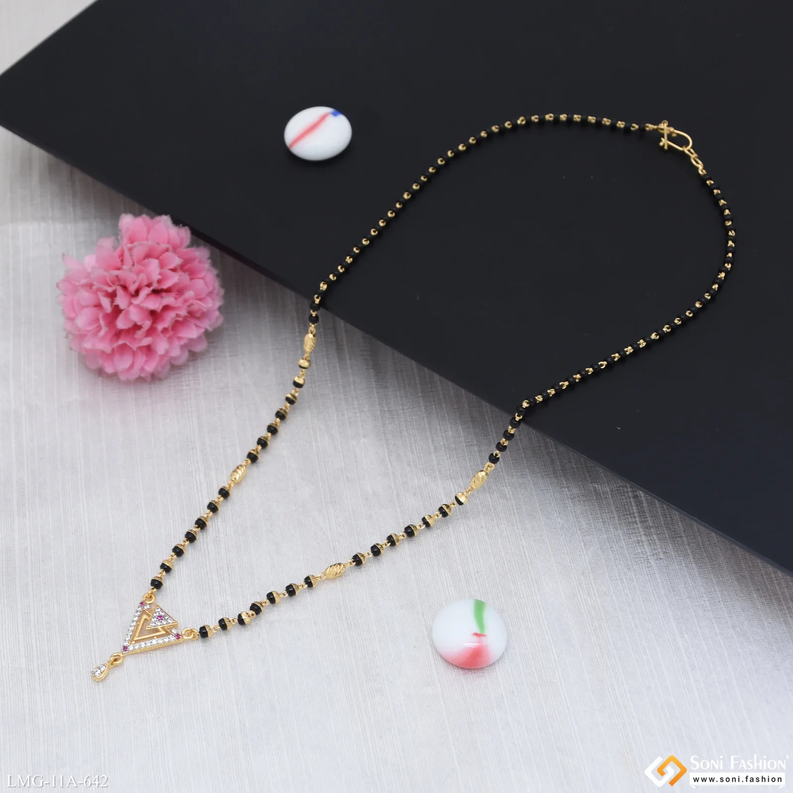 Lovely Design Gold Plated Mangalsutra for Women - Style A642 - Image 3