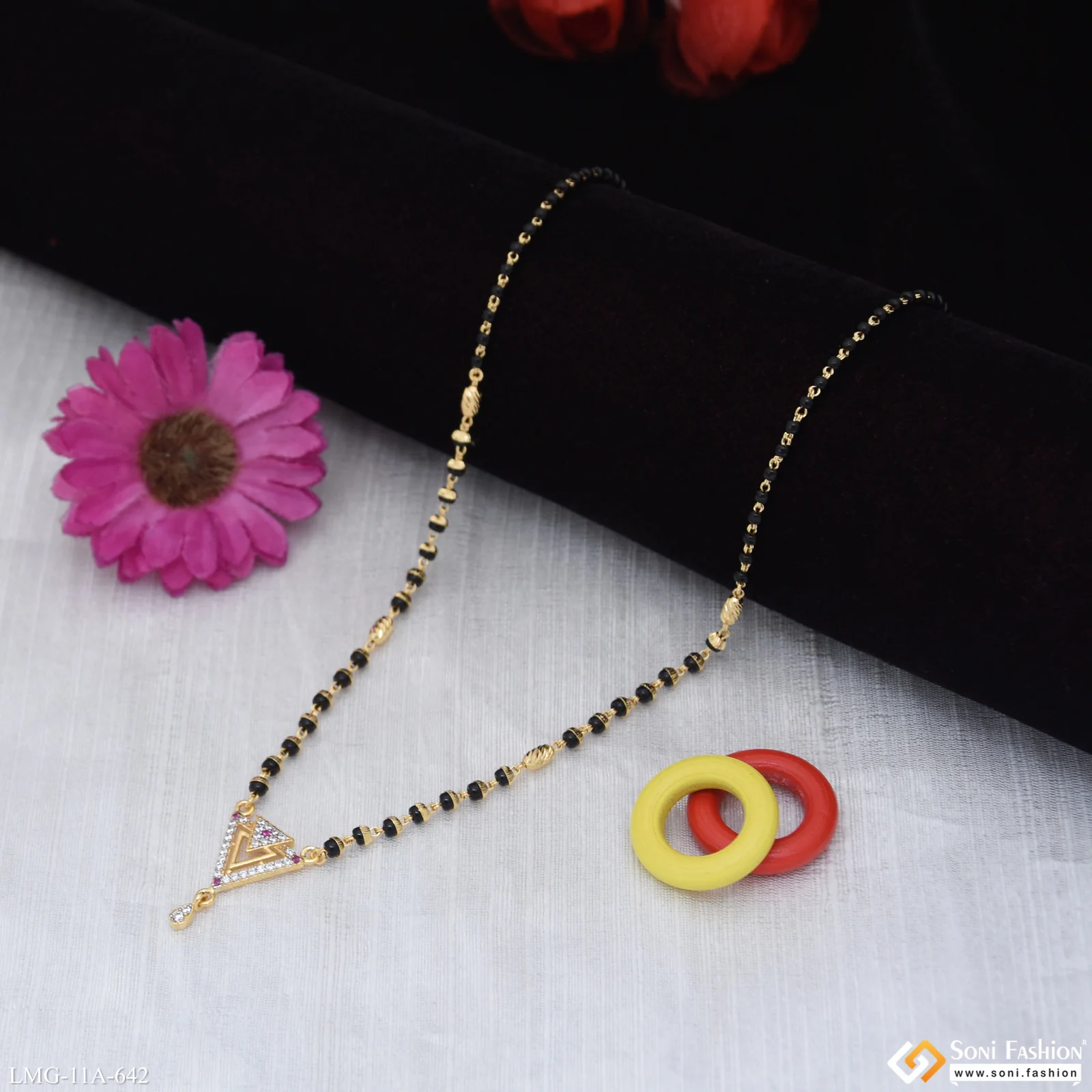 Lovely Design Gold Plated Mangalsutra for Women - Style A642 - Image 4