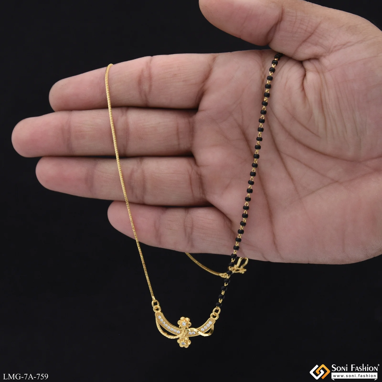 Lovely Design Gold Plated Mangalsutra for Women - Style A759 - Image 2