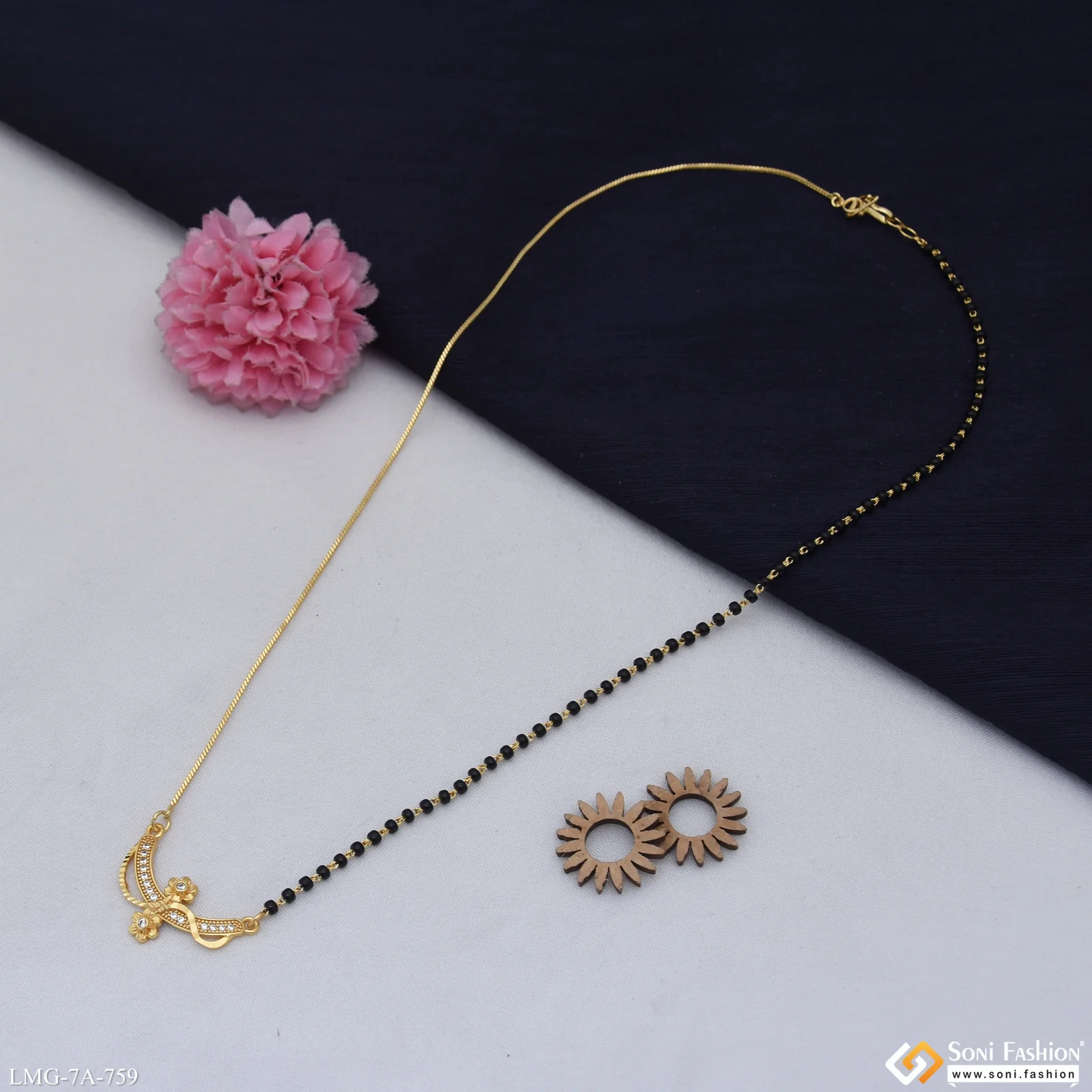 Lovely Design Gold Plated Mangalsutra for Women - Style A759 - Image 3