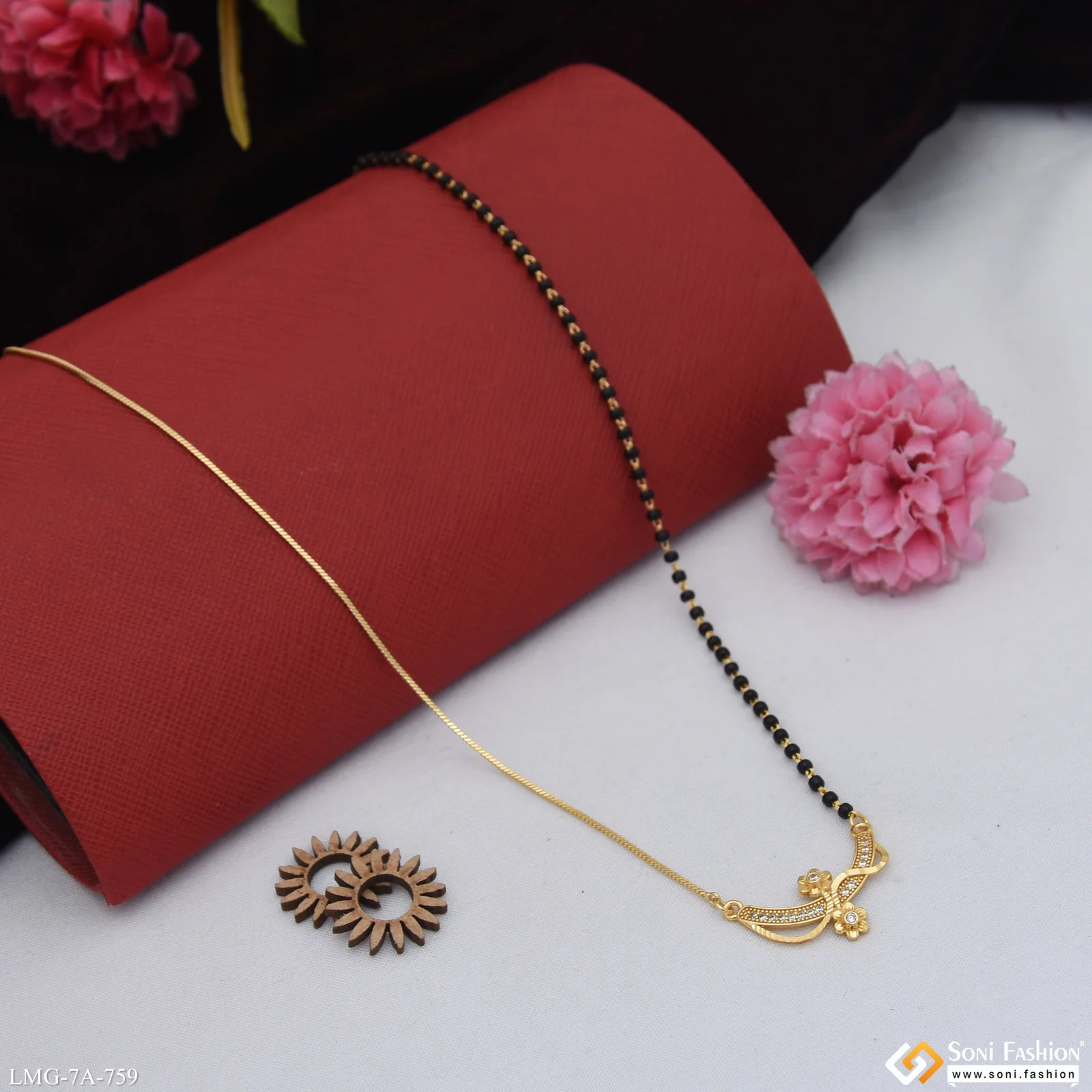 Lovely Design Gold Plated Mangalsutra for Women - Style A759 - Image 4