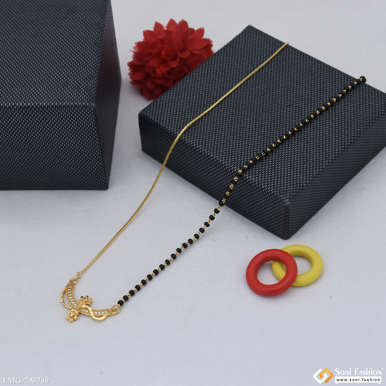 Lovely Design Gold Plated Mangalsutra for Women - Style A759 - Image 5
