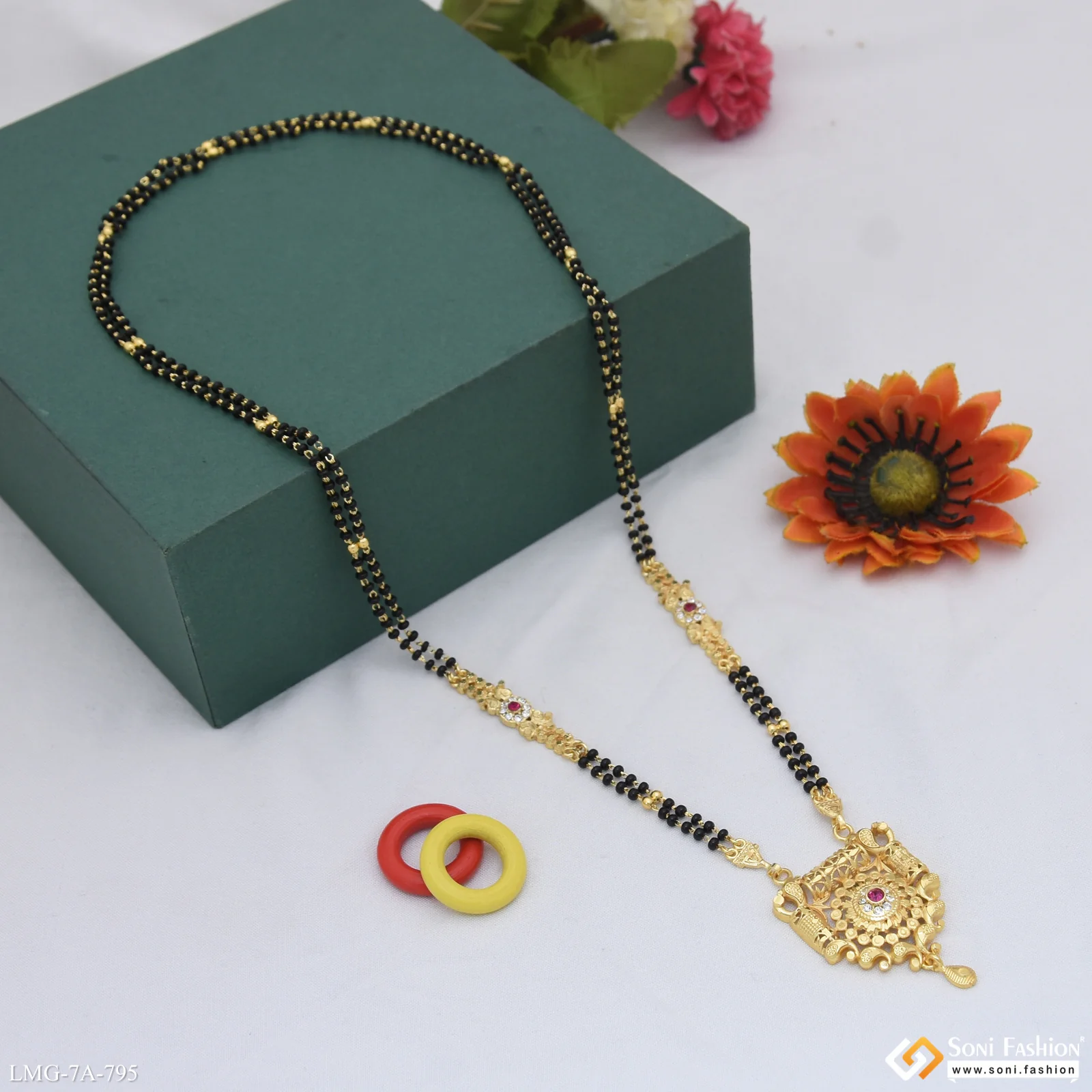 Lovely Design Gold Plated Mangalsutra for Women - Style A795 - Image 4