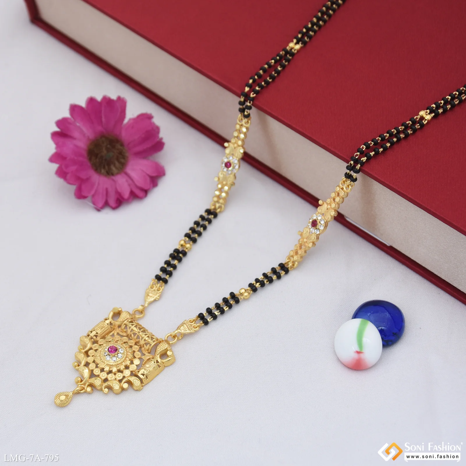 Lovely Design Gold Plated Mangalsutra for Women - Style A795 - Image 5