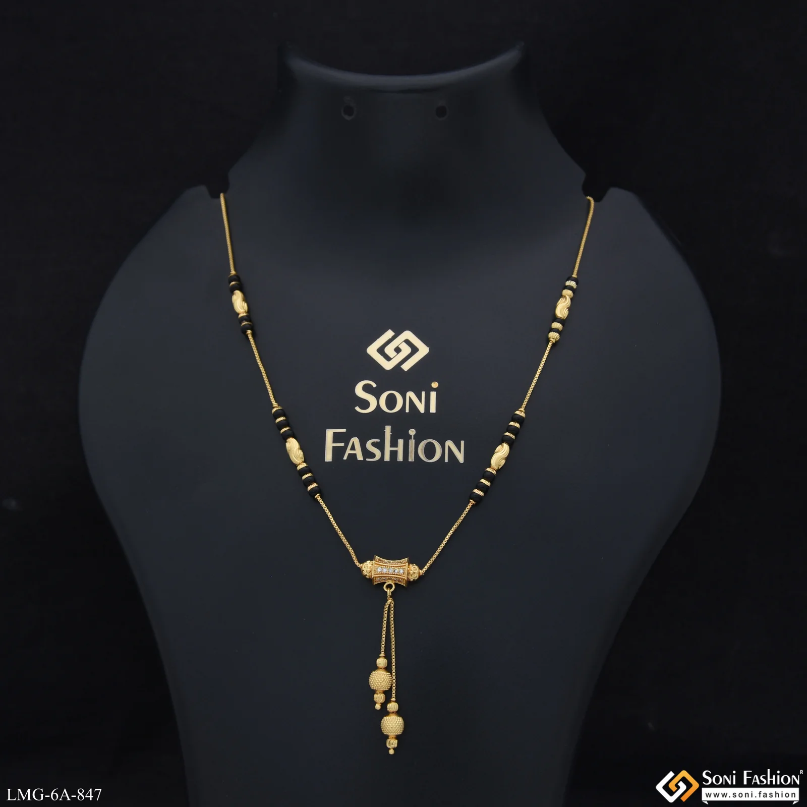 Lovely Design Gold Plated Mangalsutra for Women - Style A847 - Image 2