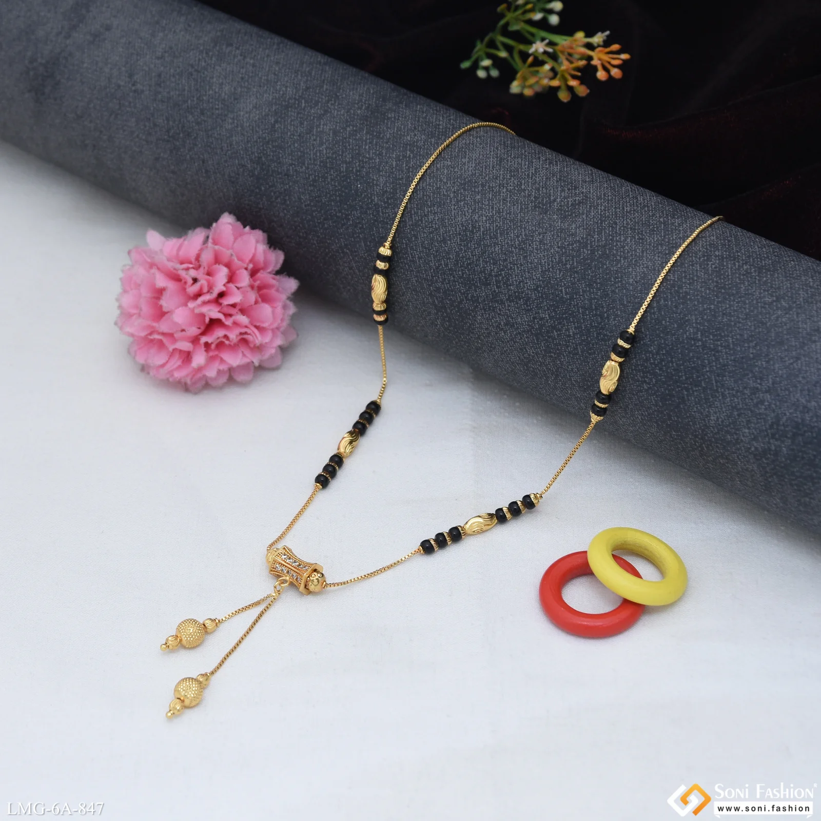 Lovely Design Gold Plated Mangalsutra for Women - Style A847 - Image 4