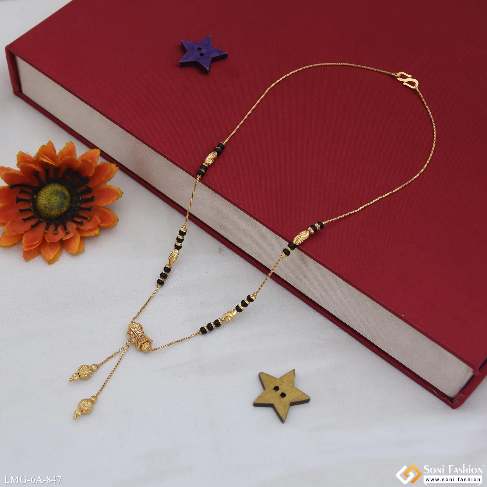 Lovely Design Gold Plated Mangalsutra for Women - Style A847 - Image 5