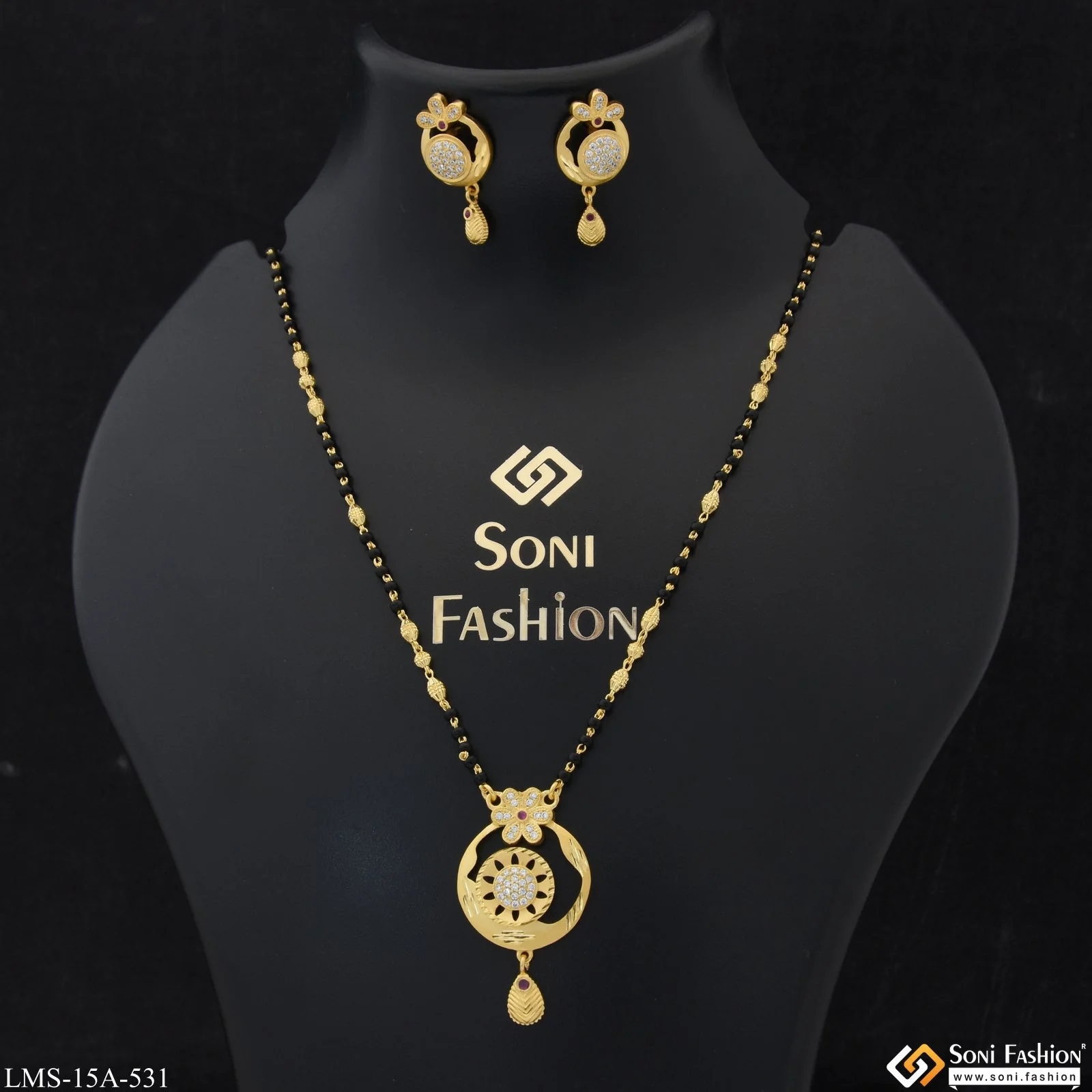 Lovely Design Gold Plated Mangalsutra Set for Women - Style A531