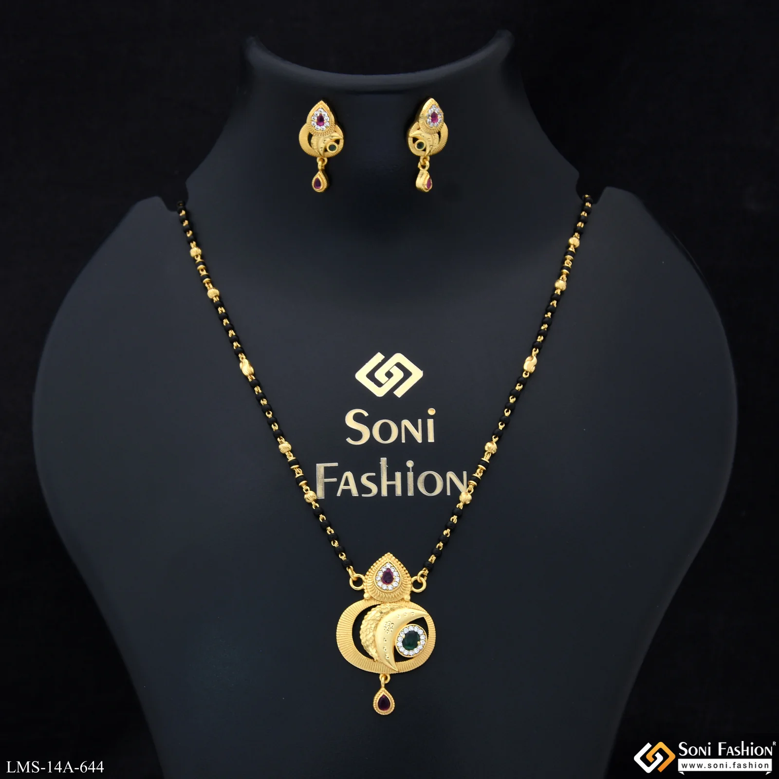 Lovely Design Gold Plated Mangalsutra Set for Women - Style A644
