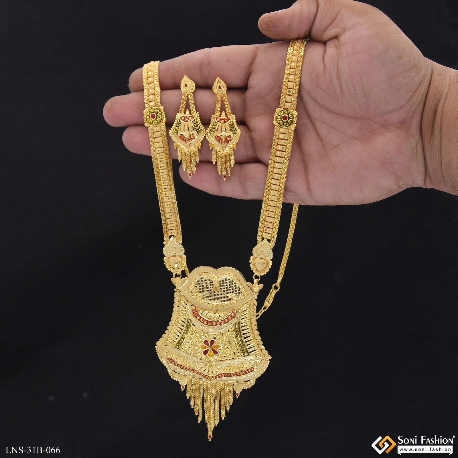Lovely Design Gold Plated Necklace Set for Women - Style B066 - Image 2