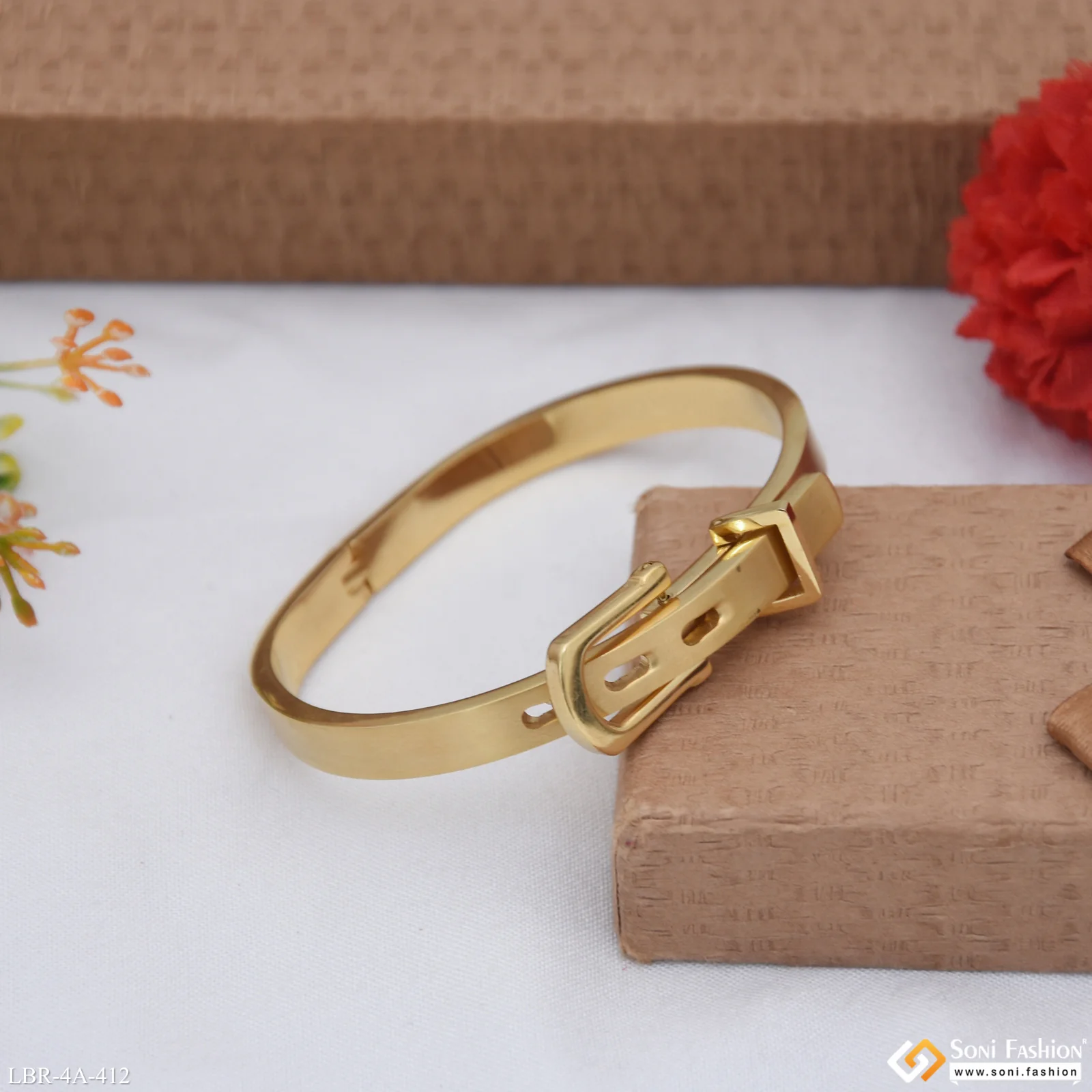 Lovely Design Golden Color Bracelet Kada for Ladies - Style A412 - Image 2