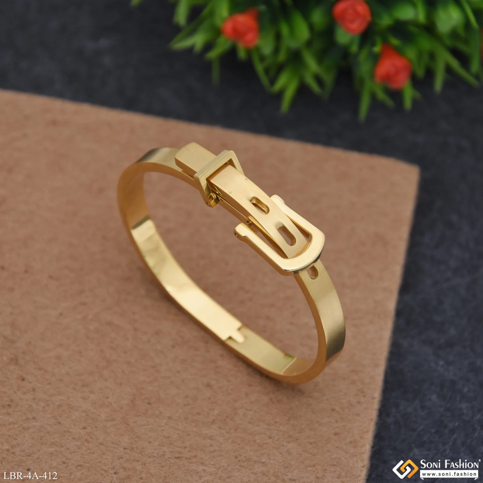 Lovely Design Golden Color Bracelet Kada for Ladies - Style A412 - Image 3