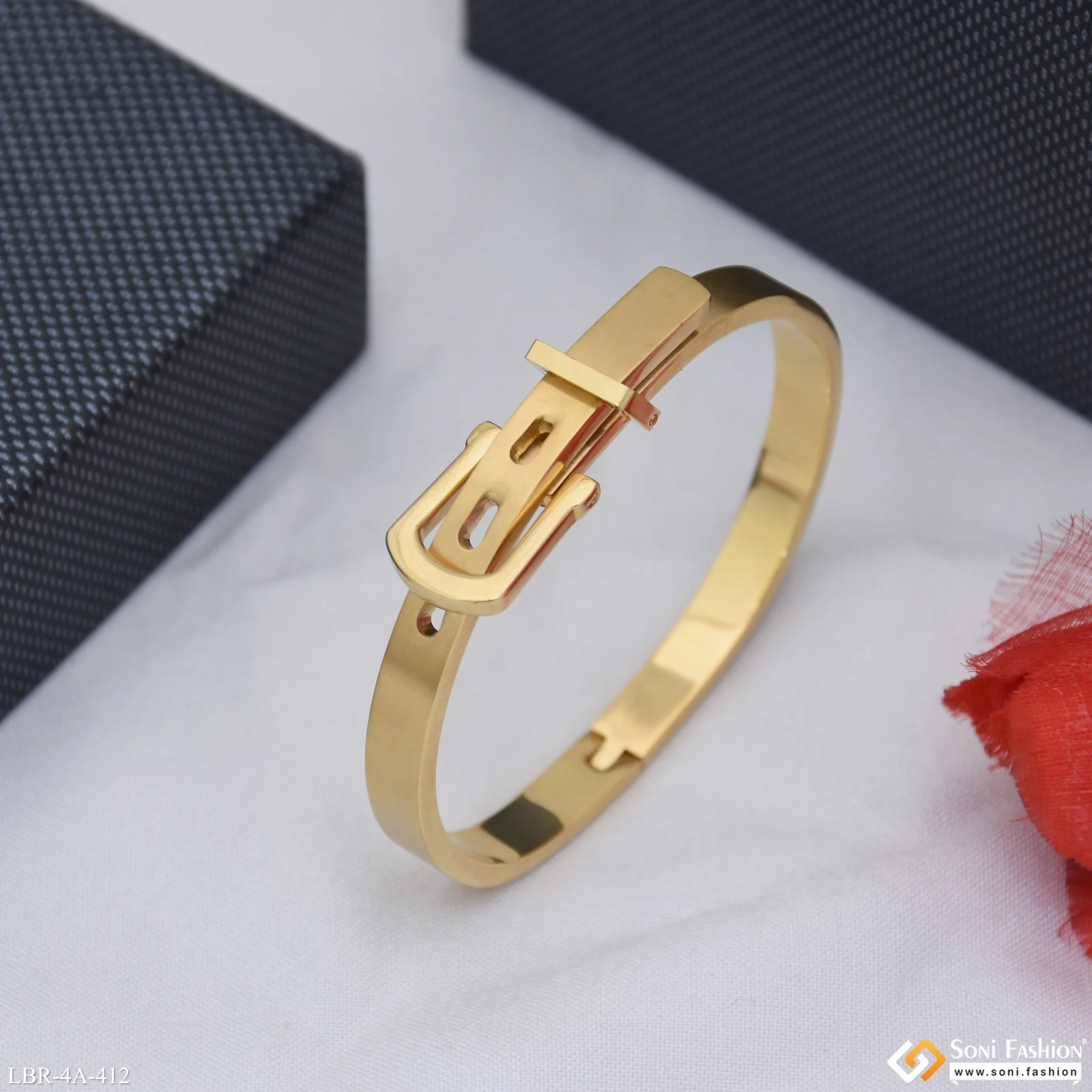 Lovely Design Golden Color Bracelet Kada for Ladies - Style A412 - Image 4