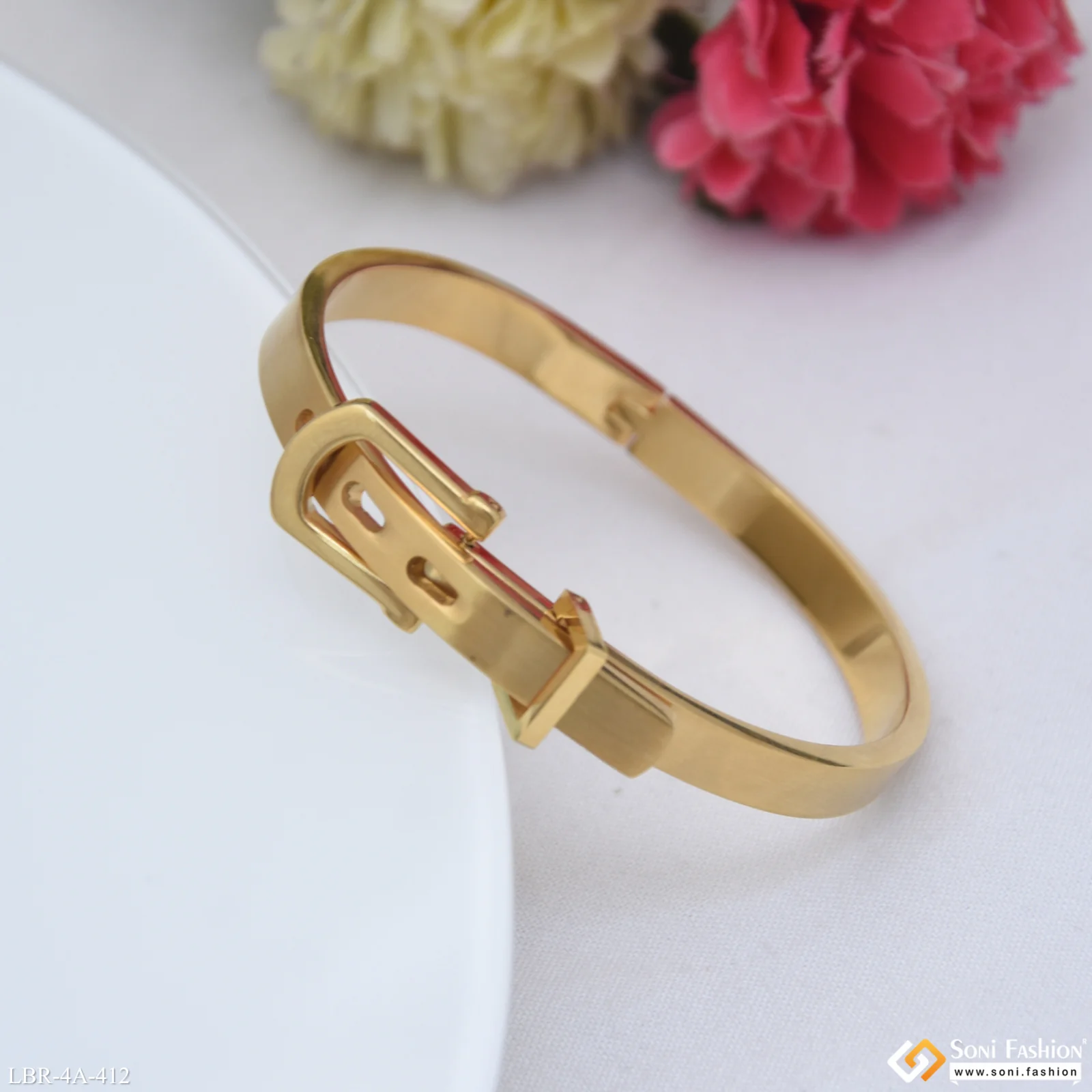 Lovely Design Golden Color Bracelet Kada for Ladies - Style A412 - Image 5