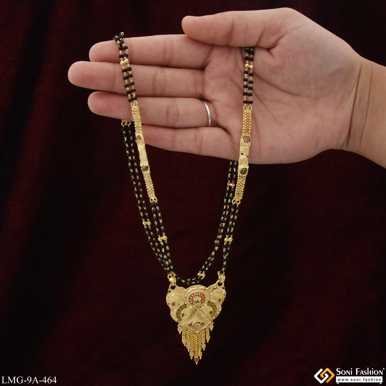 Lovely Design Latest Design Gold Plated Mangalsutra for Women - Style A464 - Image 2