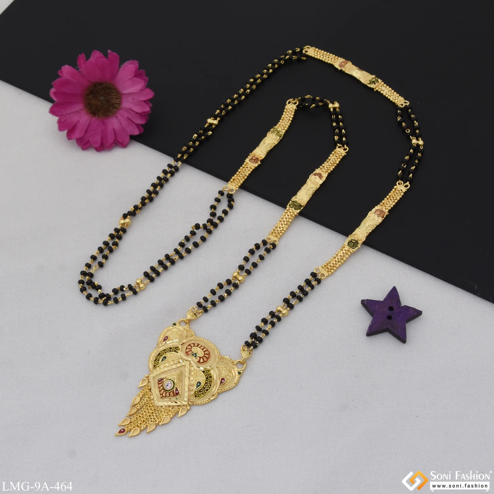 Lovely Design Latest Design Gold Plated Mangalsutra for Women - Style A464 - Image 3