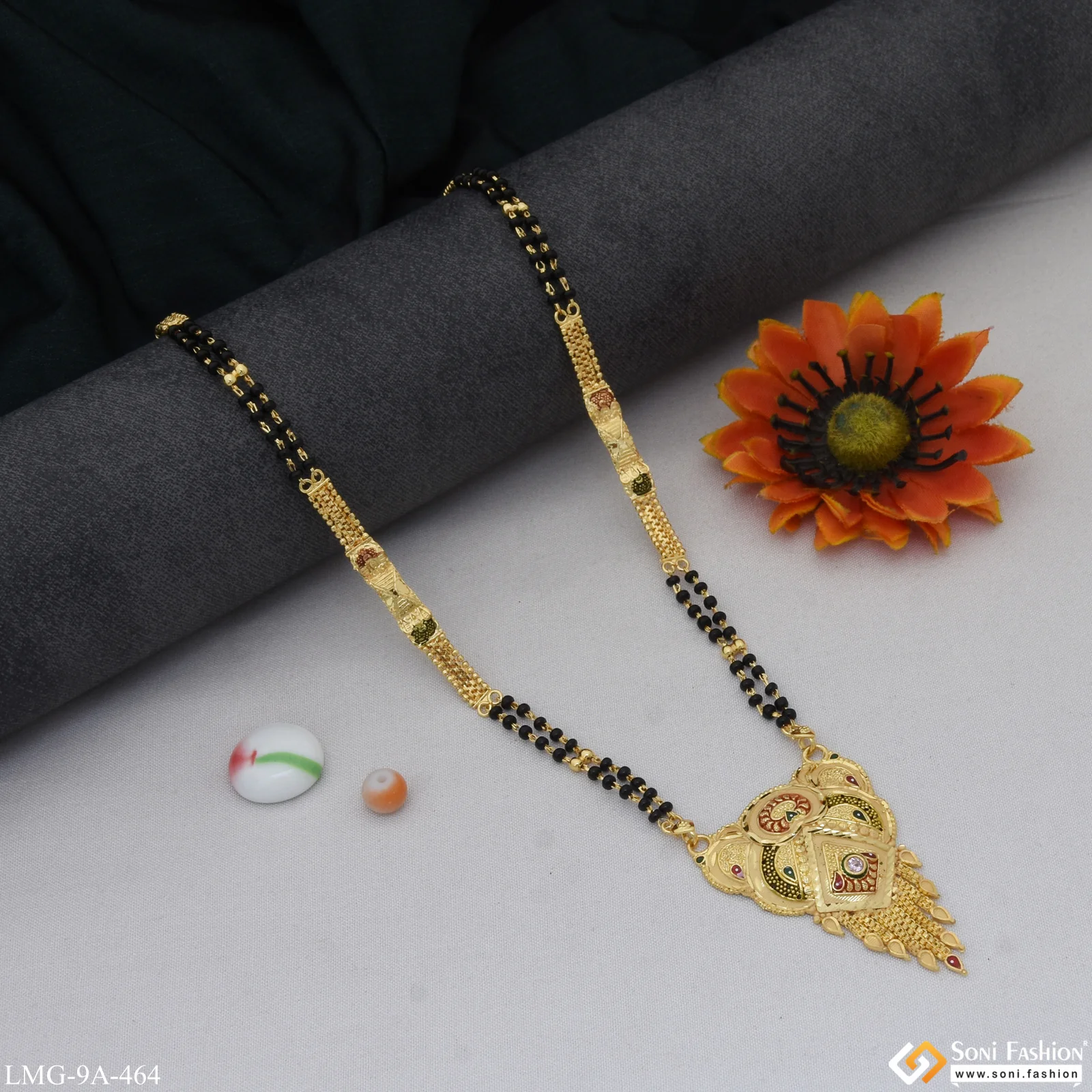 Lovely Design Latest Design Gold Plated Mangalsutra for Women - Style A464 - Image 4