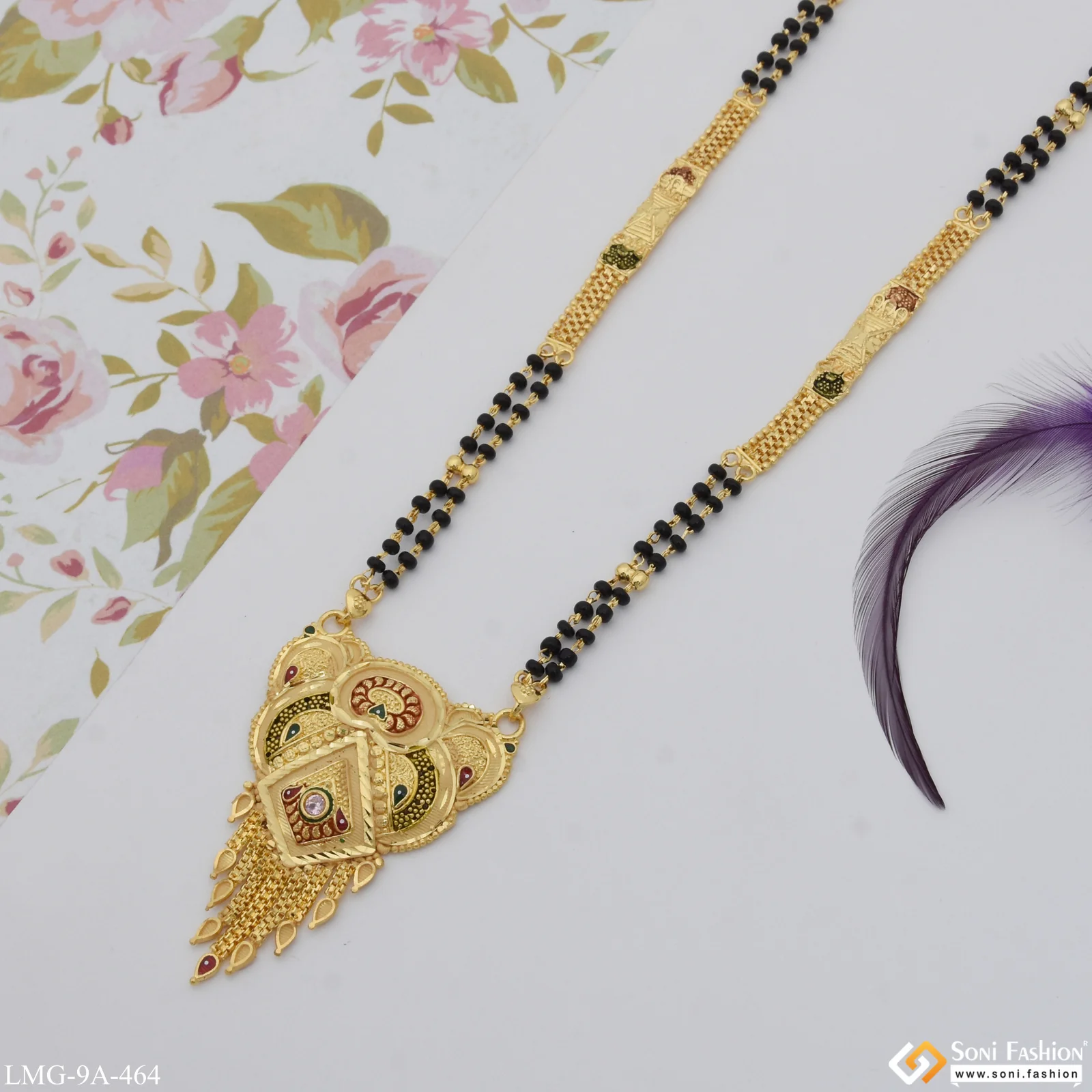 Lovely Design Latest Design Gold Plated Mangalsutra for Women - Style A464 - Image 5