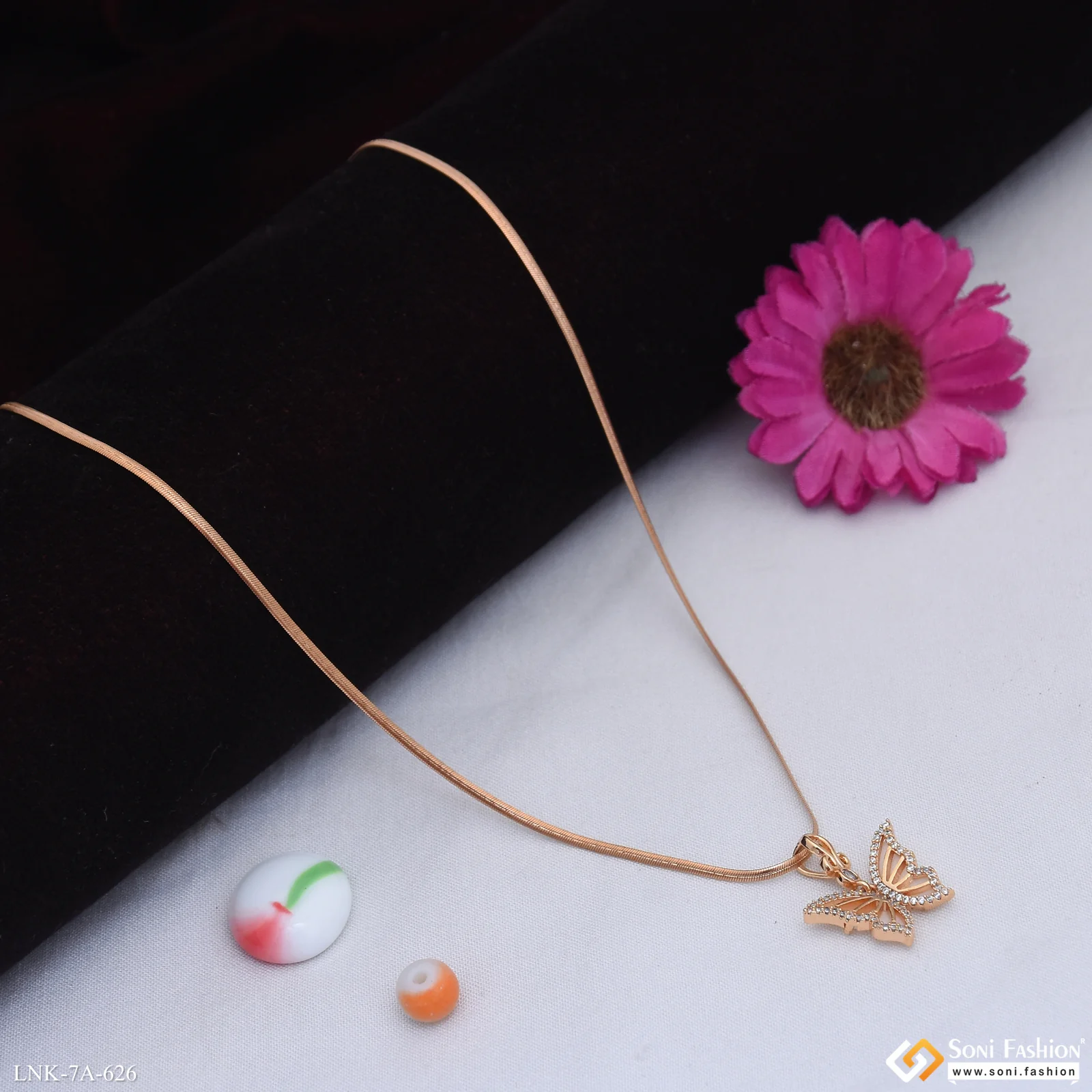 Lovely Design Rose Gold Color Chain Pendant for Ladies - Style A626 - Image 2