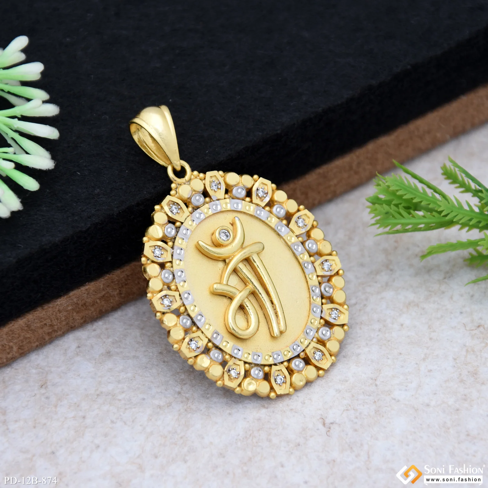 Maa Best Quality Gold Plated Pendant for Men - Style B874 - Image 4