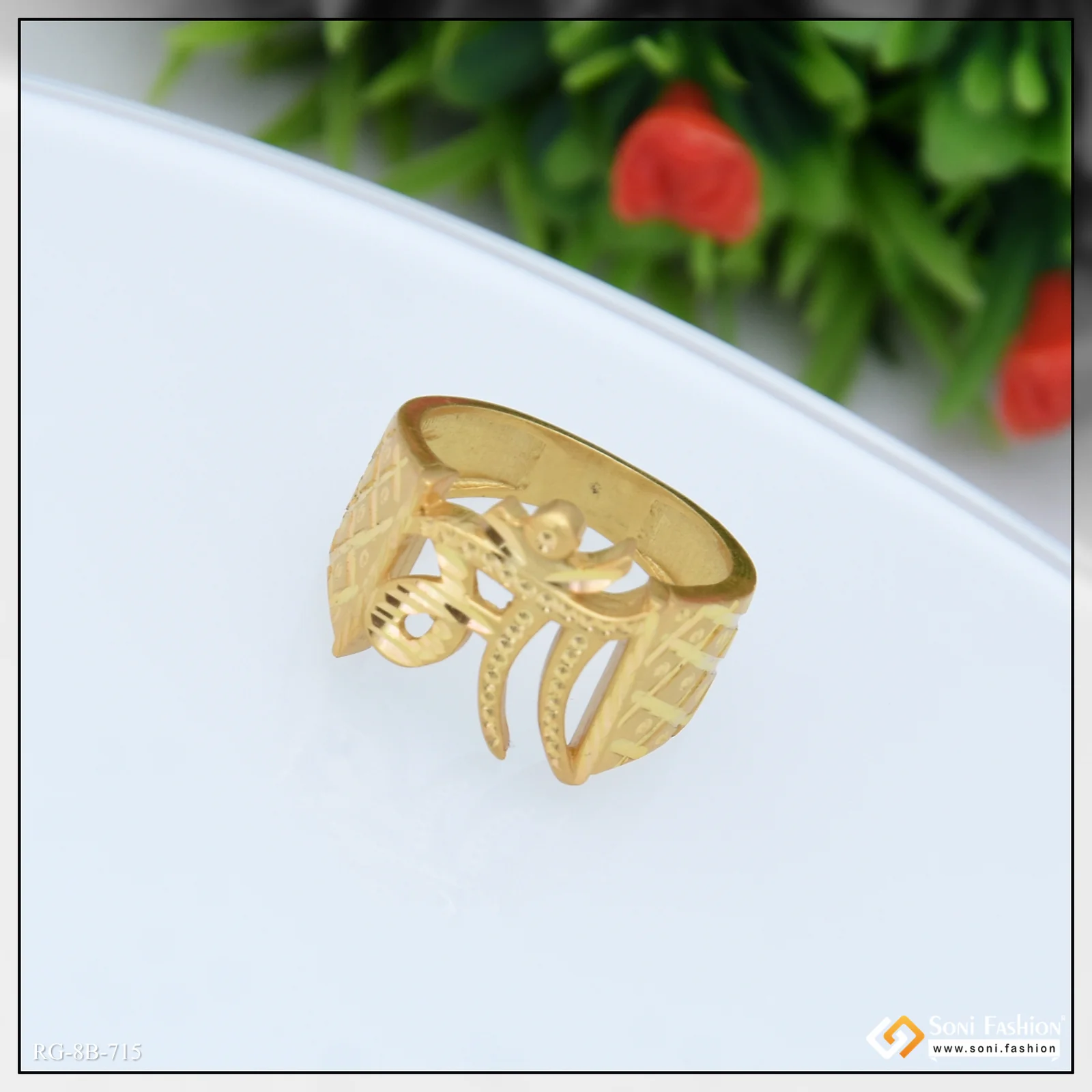 Maa Excellent Design Gold Plated Ring for Men - Style B715 - Image 2