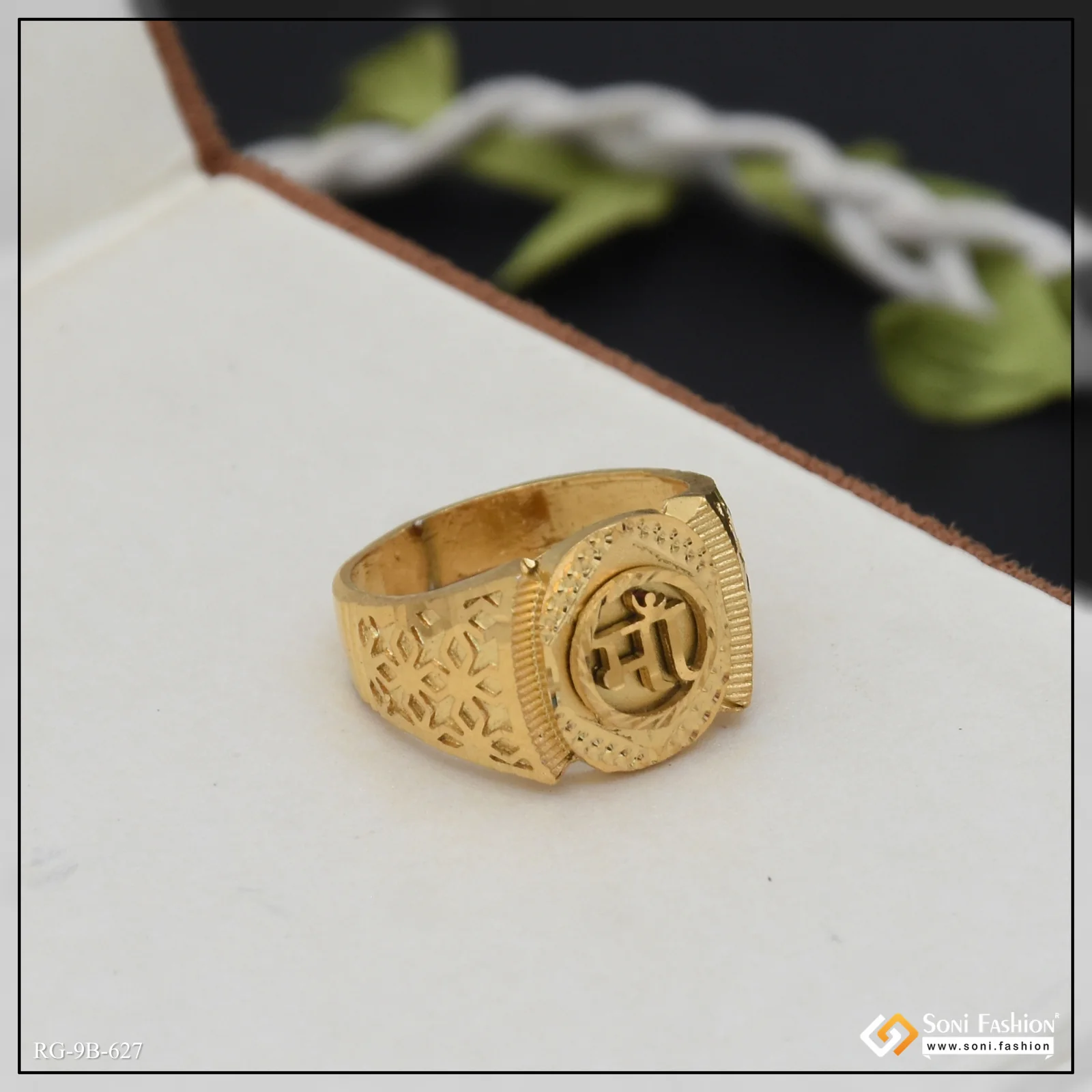 Maa Fabulous Design Gold Plated Ring for Men - Style B627 - Image 6