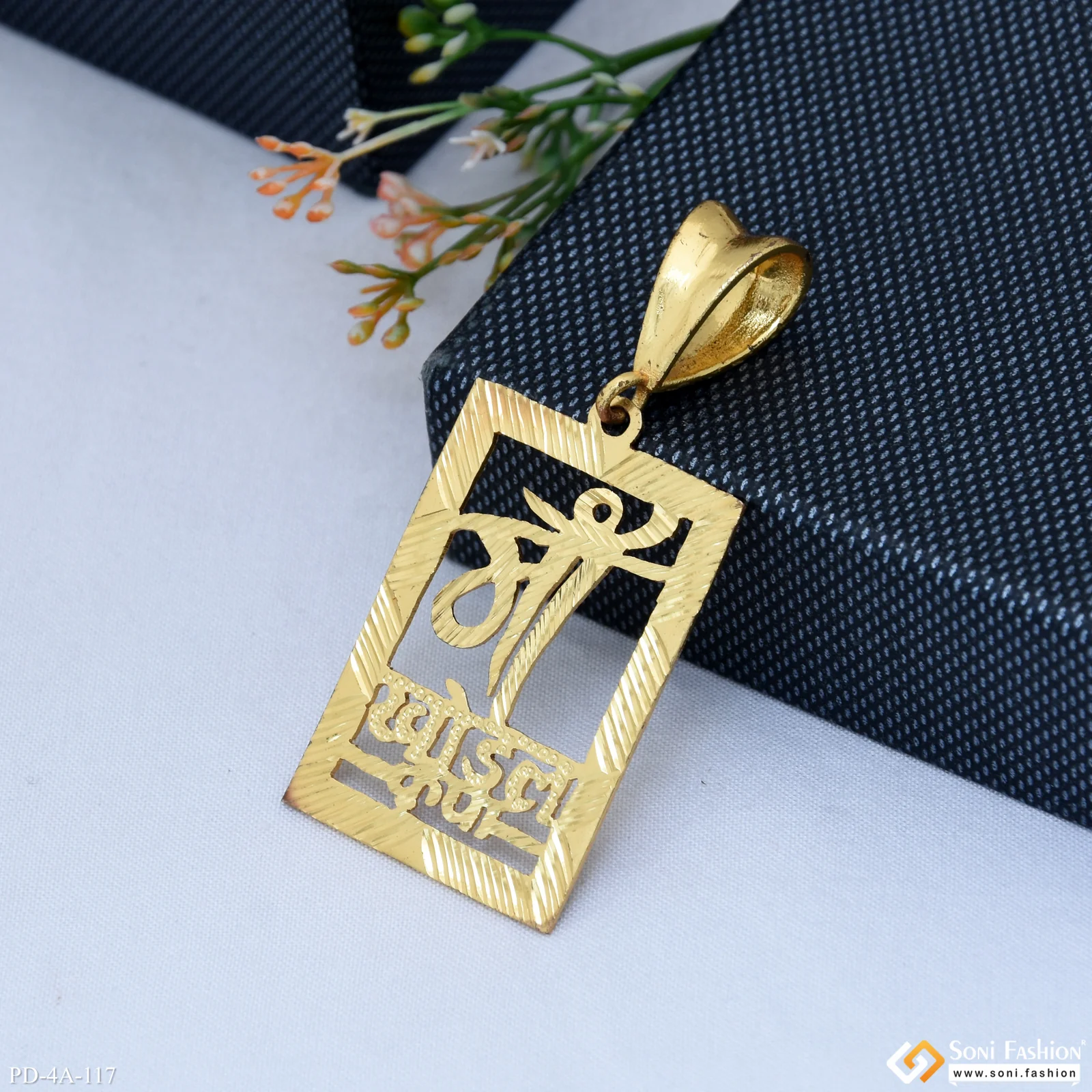 Maa Khodal Krupa Chic Design Super Quality Gold Plated Pendant for Men - Style A117 - Image 2