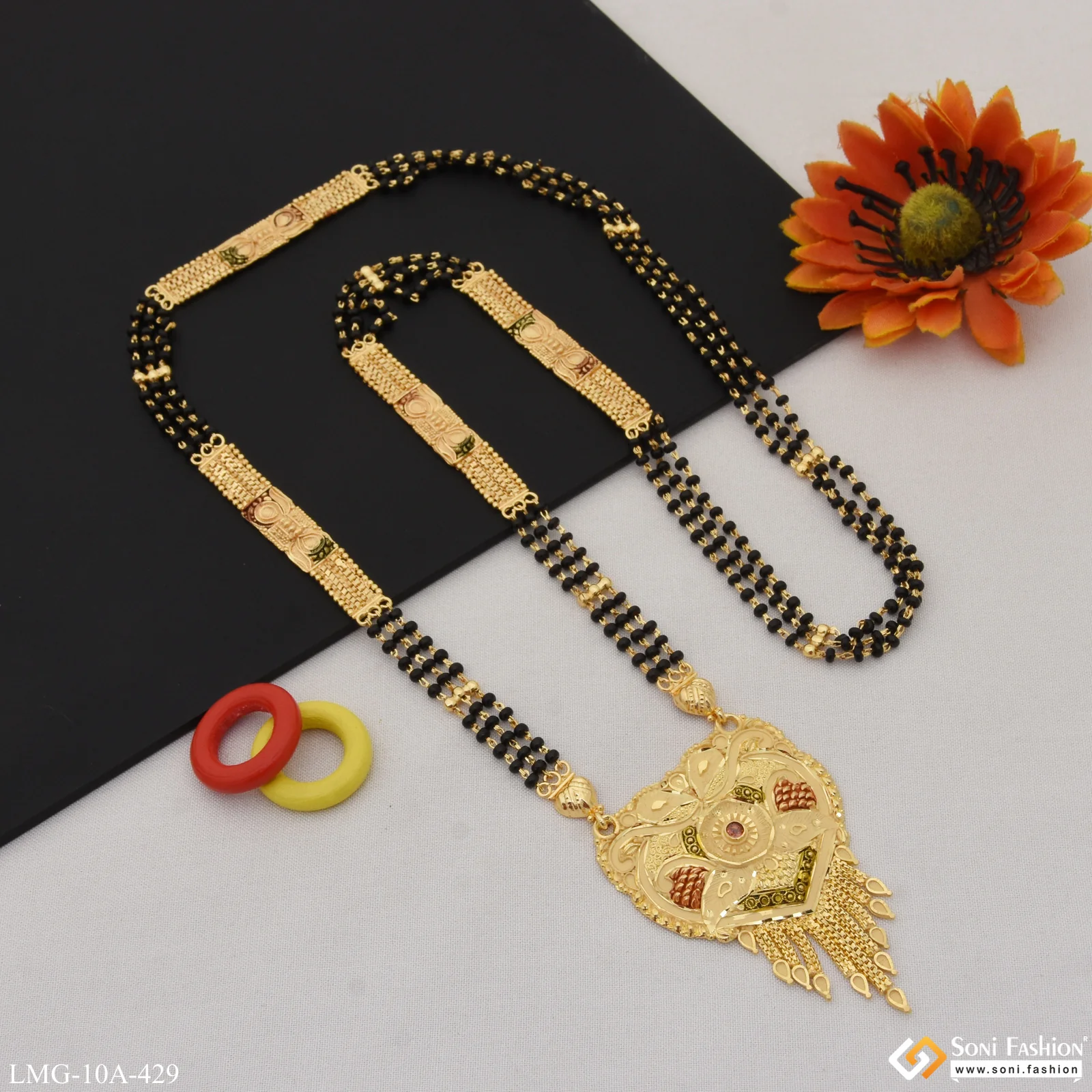 Magnificent Design Chic Design Gold Plated Mangalsutra for Women - Style A429 - Image 4