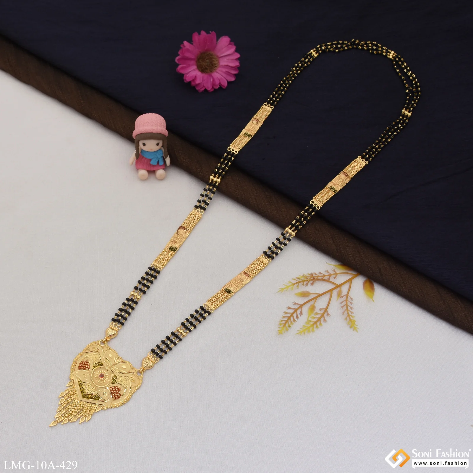 Magnificent Design Chic Design Gold Plated Mangalsutra for Women - Style A429 - Image 5